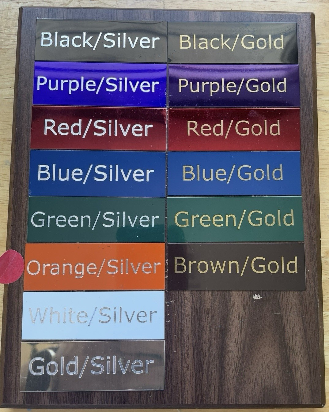 1 1/4” X 8” Rose Gold Aluminum Personalized Office 2-sided A Frame Nameplate