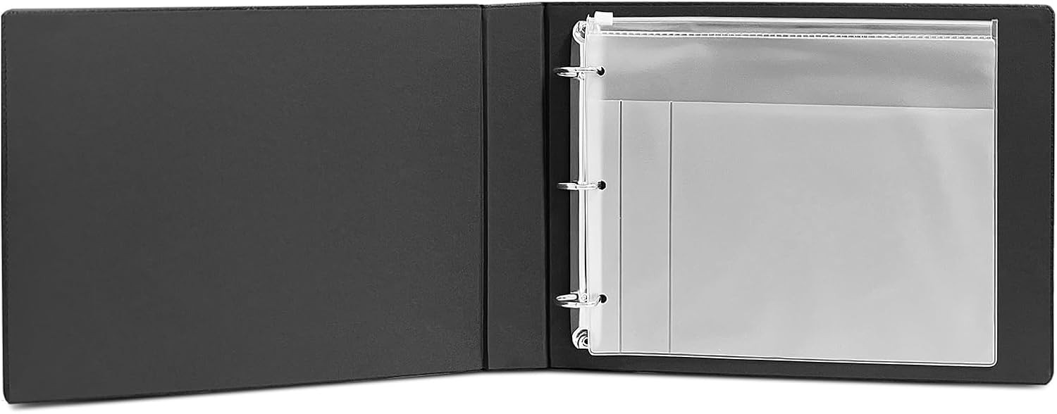 3 Rings Check Binder for End-Stub Deskbook Checks, 3 on a Page, Fit 3 & 9 Holes