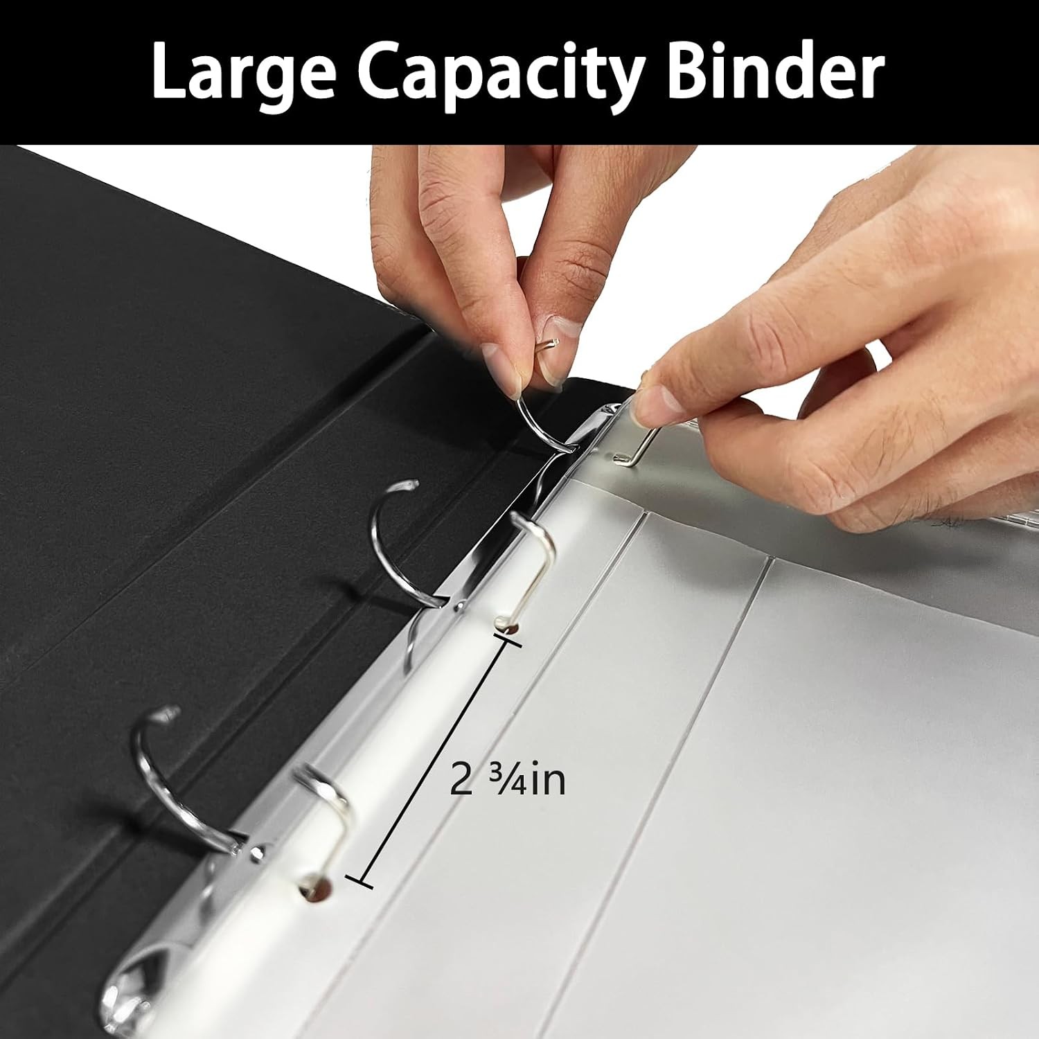 3 Rings Check Binder for End-Stub Deskbook Checks, 3 on a Page, Fit 3 & 9 Holes