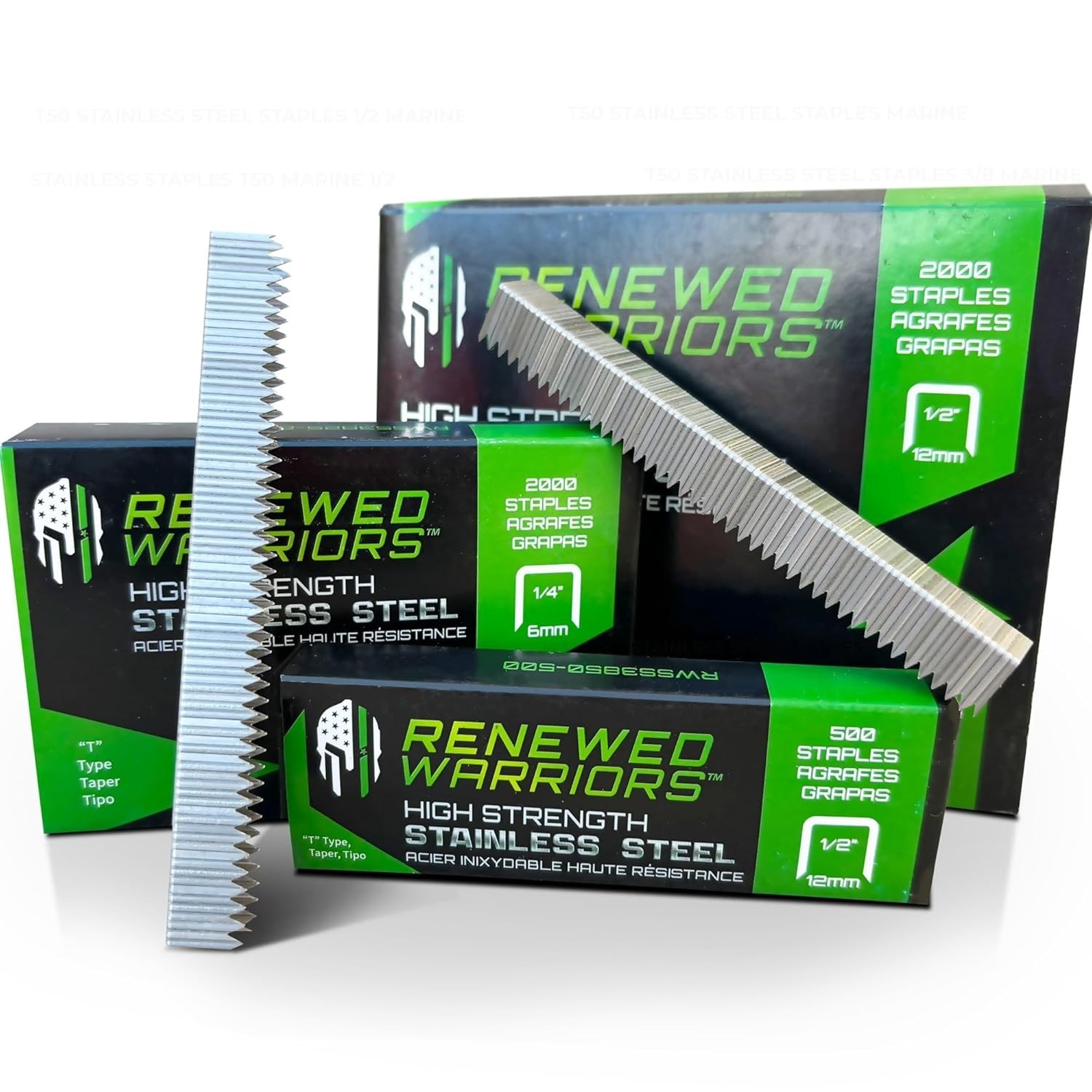 18 Gauge T50 Stainless Staples with Bayonet Point – 2000 Count for Diverse Use