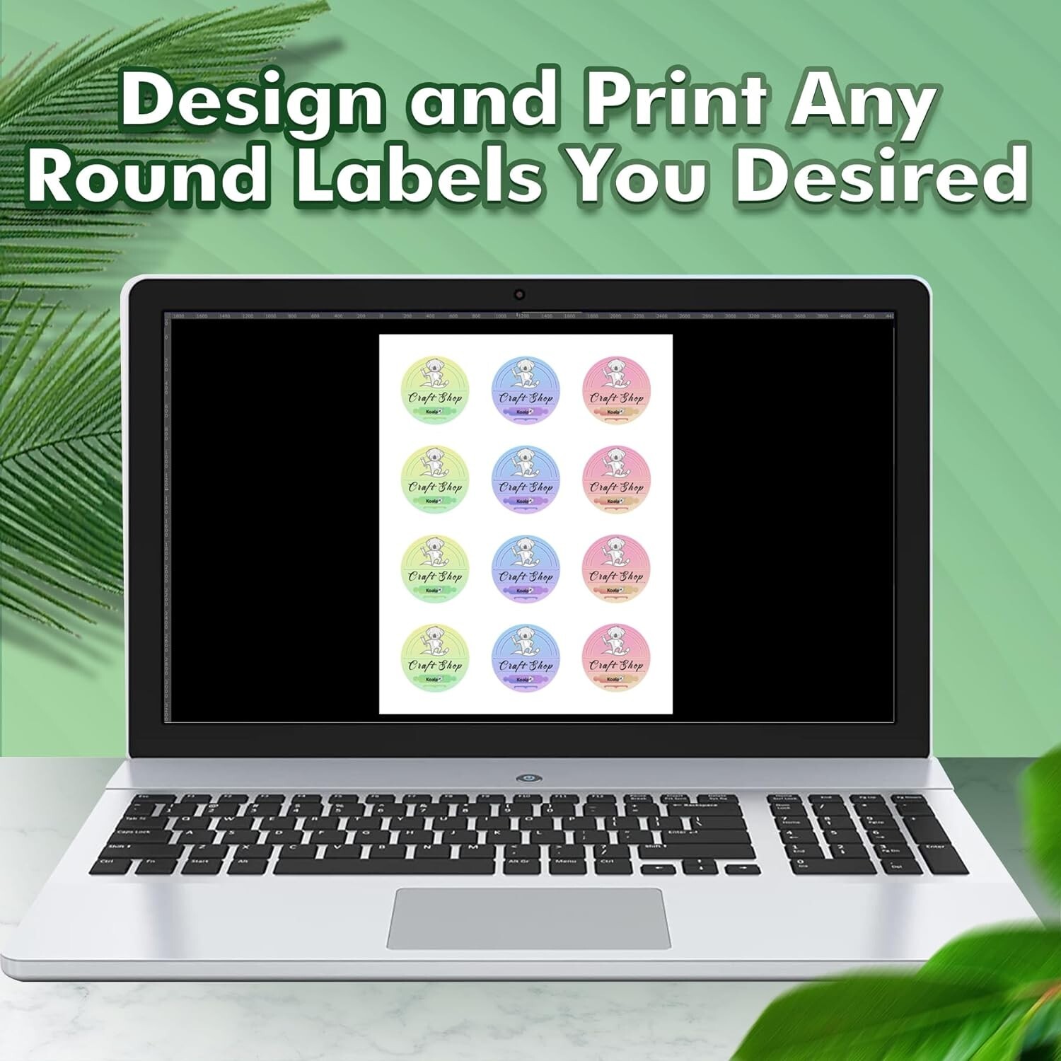 100 Sheets Glossy 2″ Round Labels for Laser / Inkjet Printers Permanent Adhesive