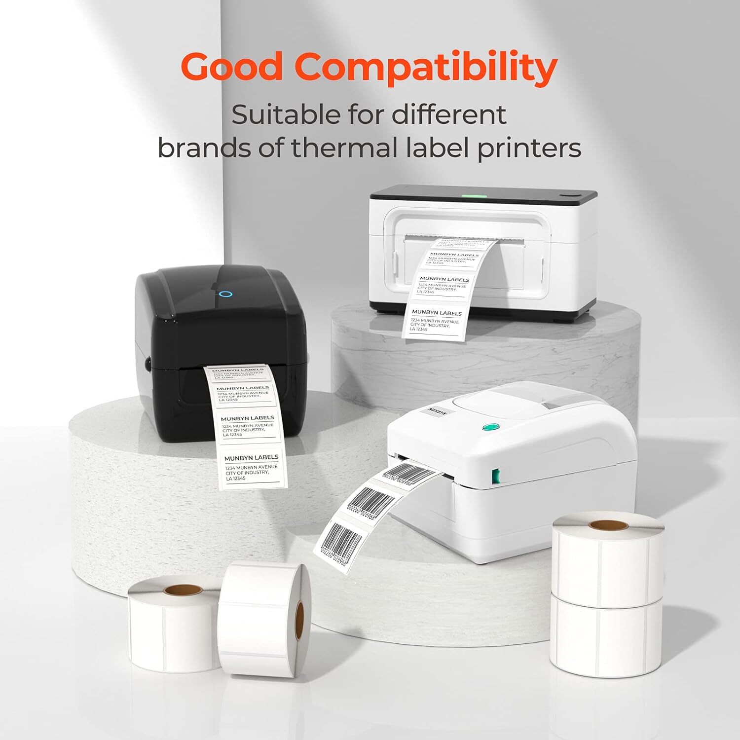 Direct Thermal Shipping Barcode Labels UPC Address Stickers Rollo Zebra Printers
