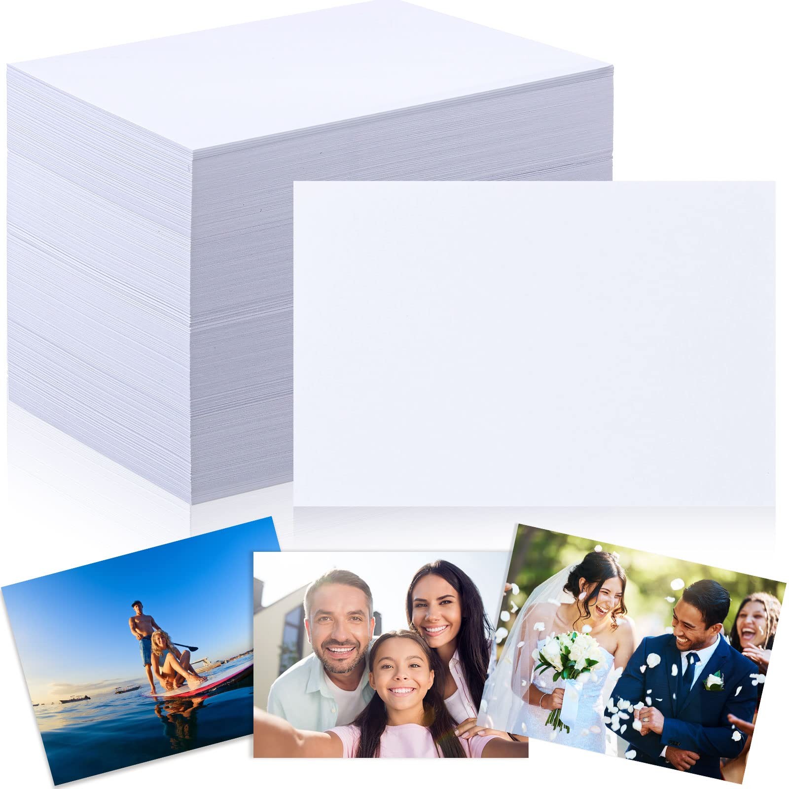 Fainne 800 Sheets Photo Paper 4×6 in Glossy Double Sided 4 x 6 Inch, white