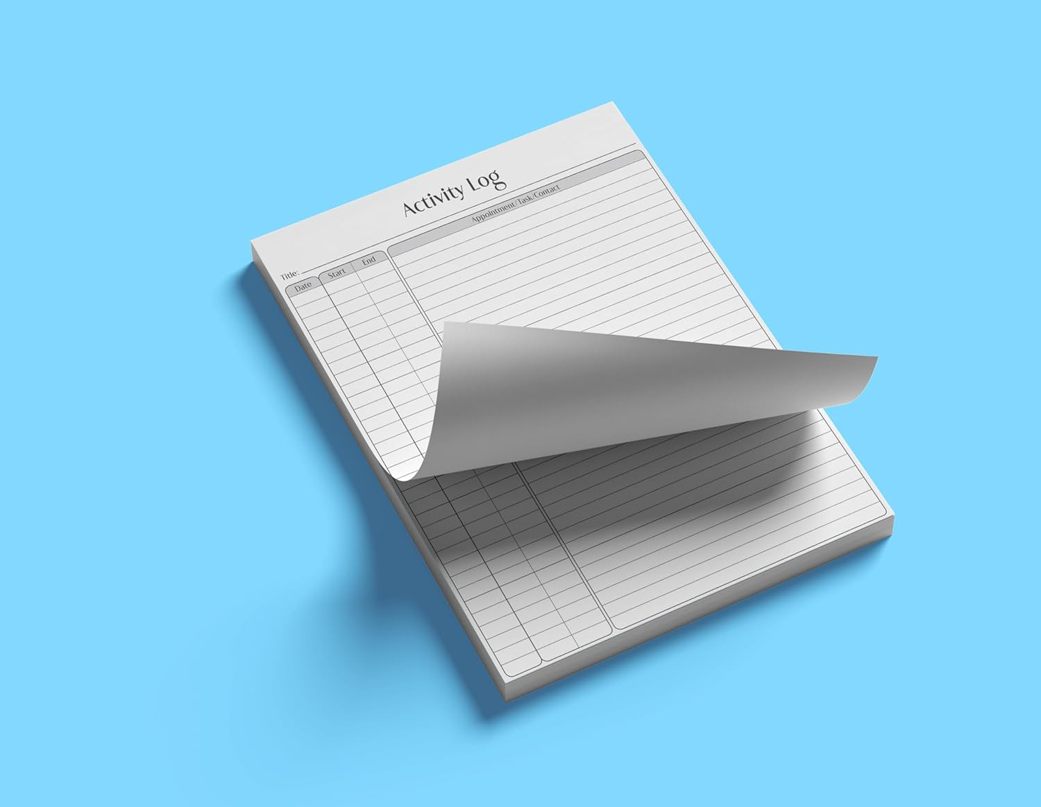 Better Office Products Activity Log Notepad, 8.5″ X 11″, Planning Note Pad, 50 S
