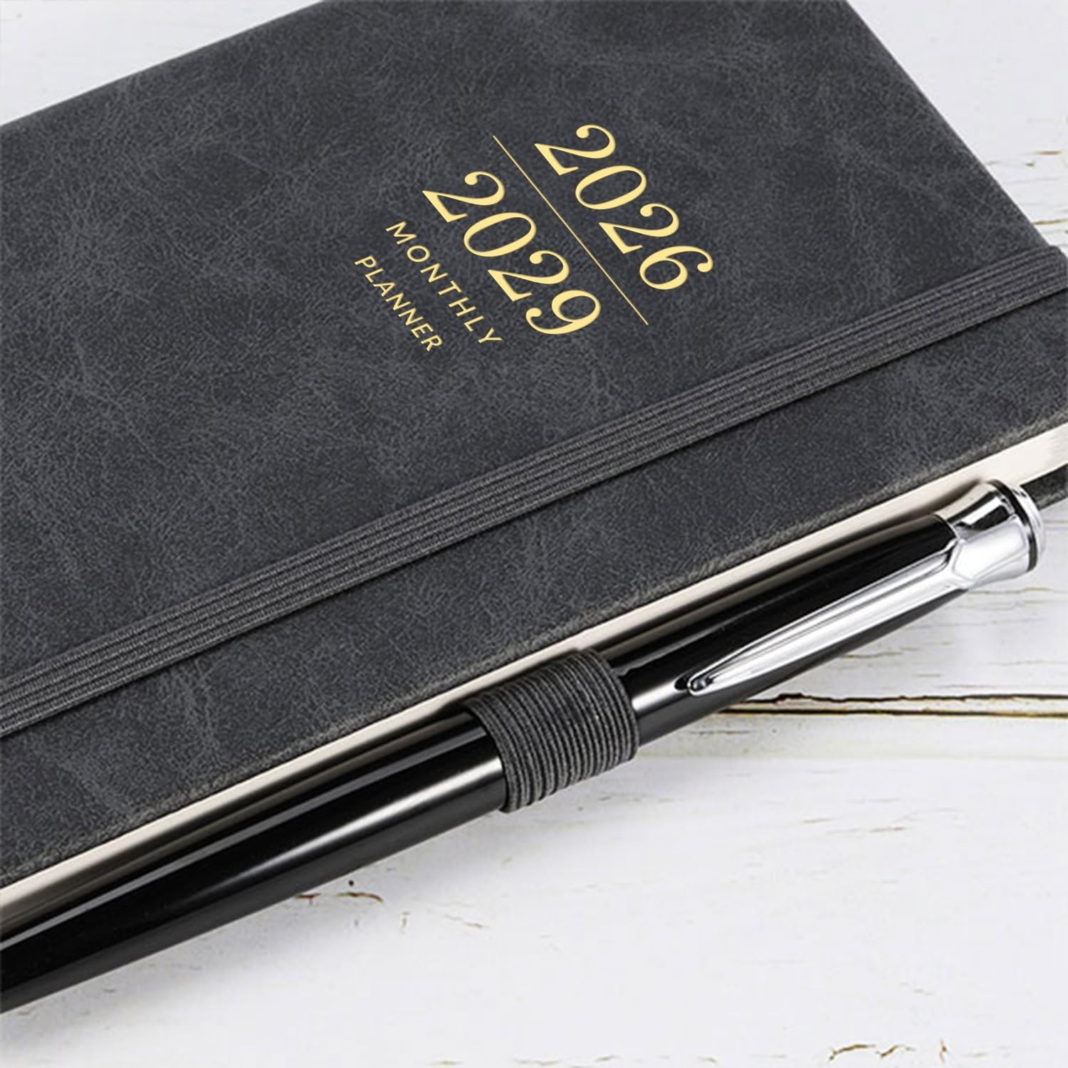 Pocket Planner 2025-2027 Monthly Calendar Faux Leather Cover