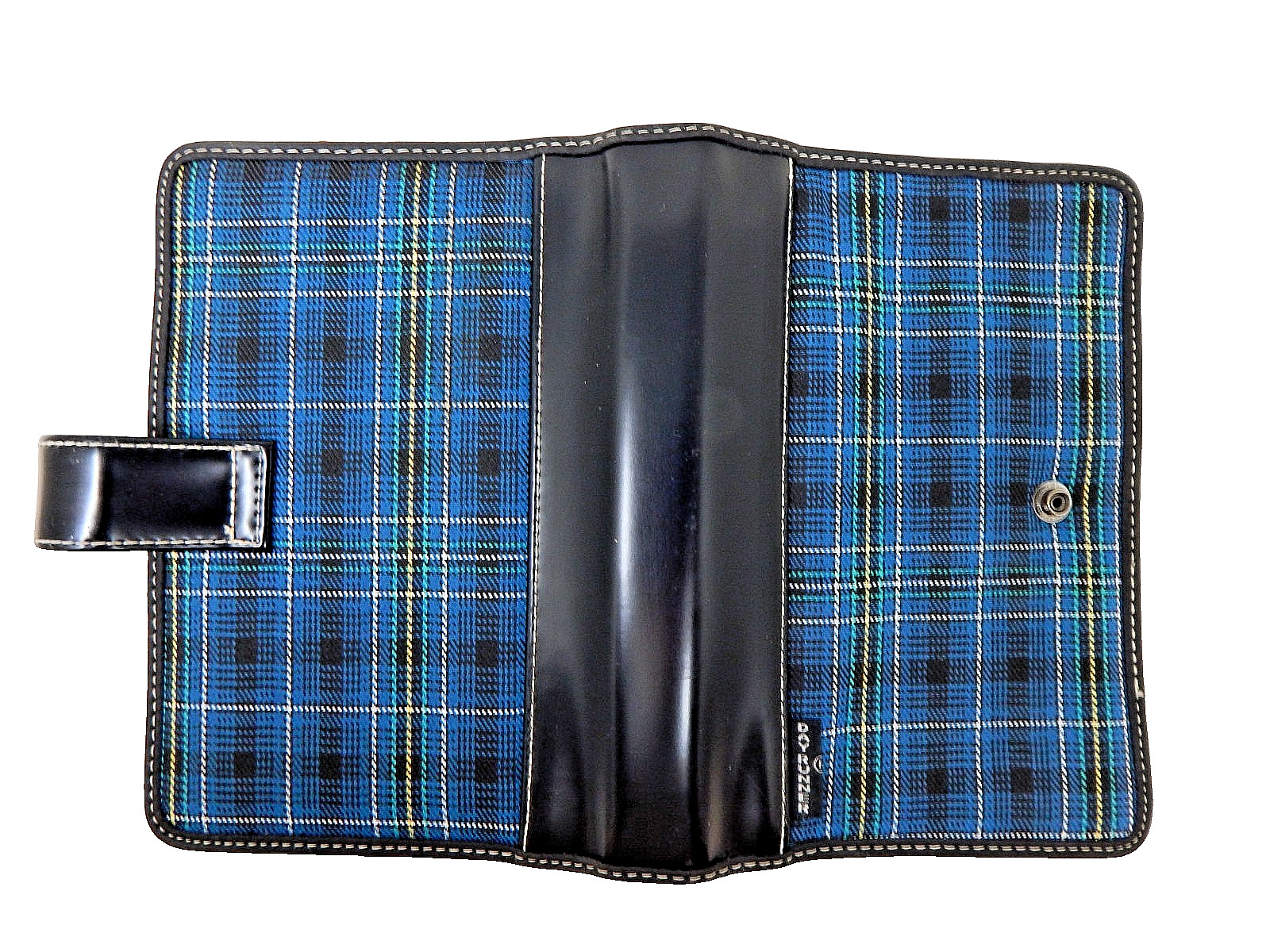 Day Runner Multi-blue Checkered Nylon compact Planner Organizer Binder 6~0.75″
