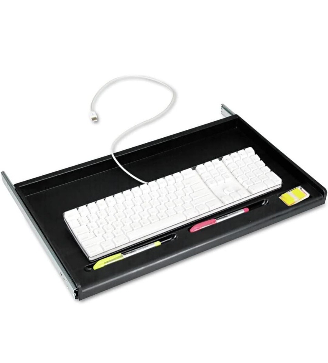 Innovera Standard Underdesk Keyboard Tray 24.2″x15.3″x3.7″ Black IVR-53010 NEW