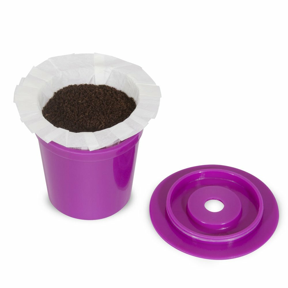 EZ Cup 2.0 Reusable K Cup Pod Starter Set Pack Coffee Paper Filters for Keurig