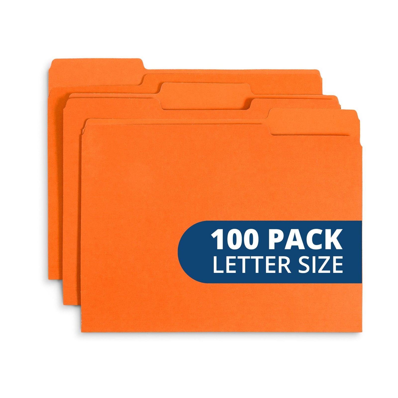 File Folder 1/3 Cut Tab Letter Size Orange Great for Organizing and Easy File…