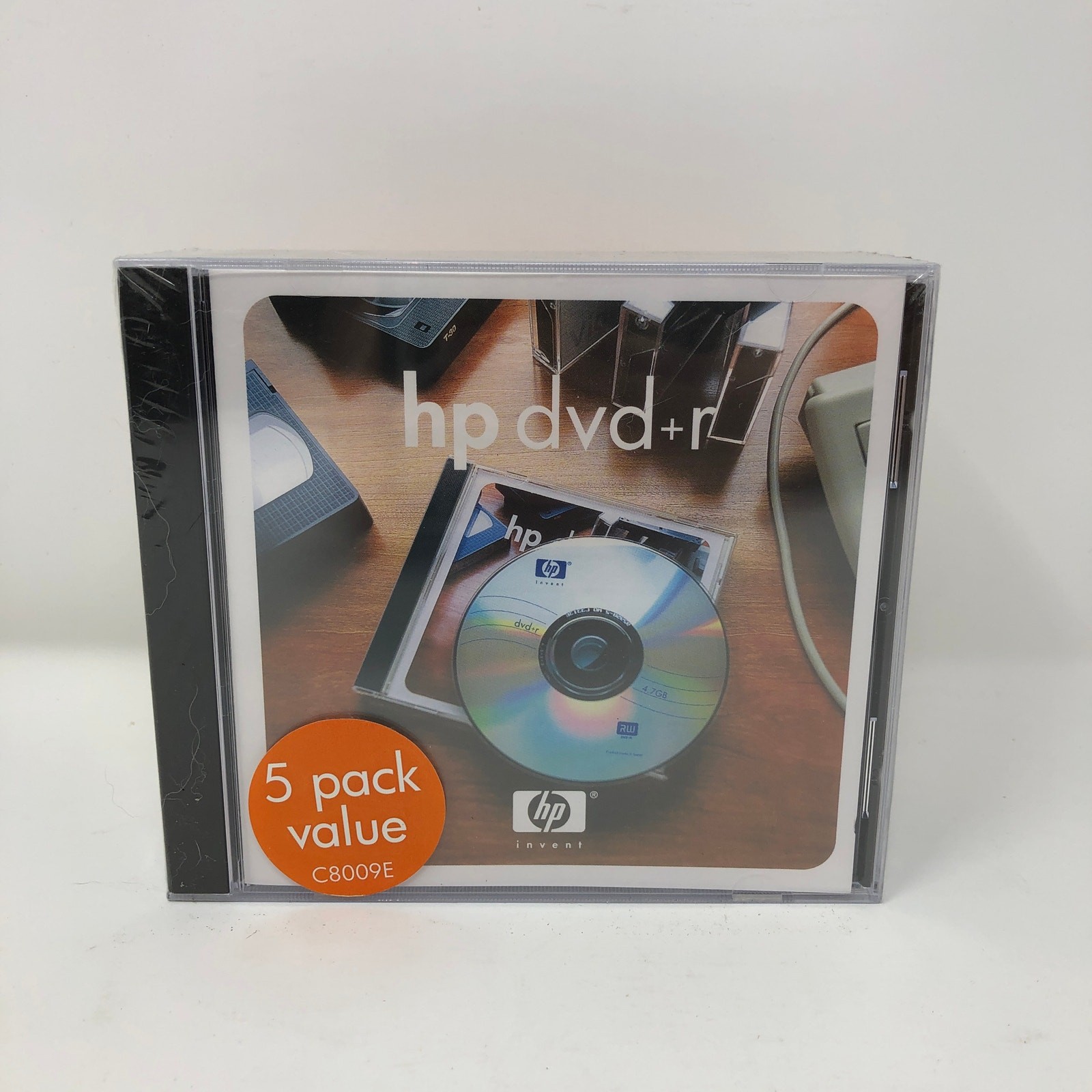 HP DVD+R Media 16X 4.7 GB 5-Pack 2002 Hewlett Packard Standard Jewel Case C8009E