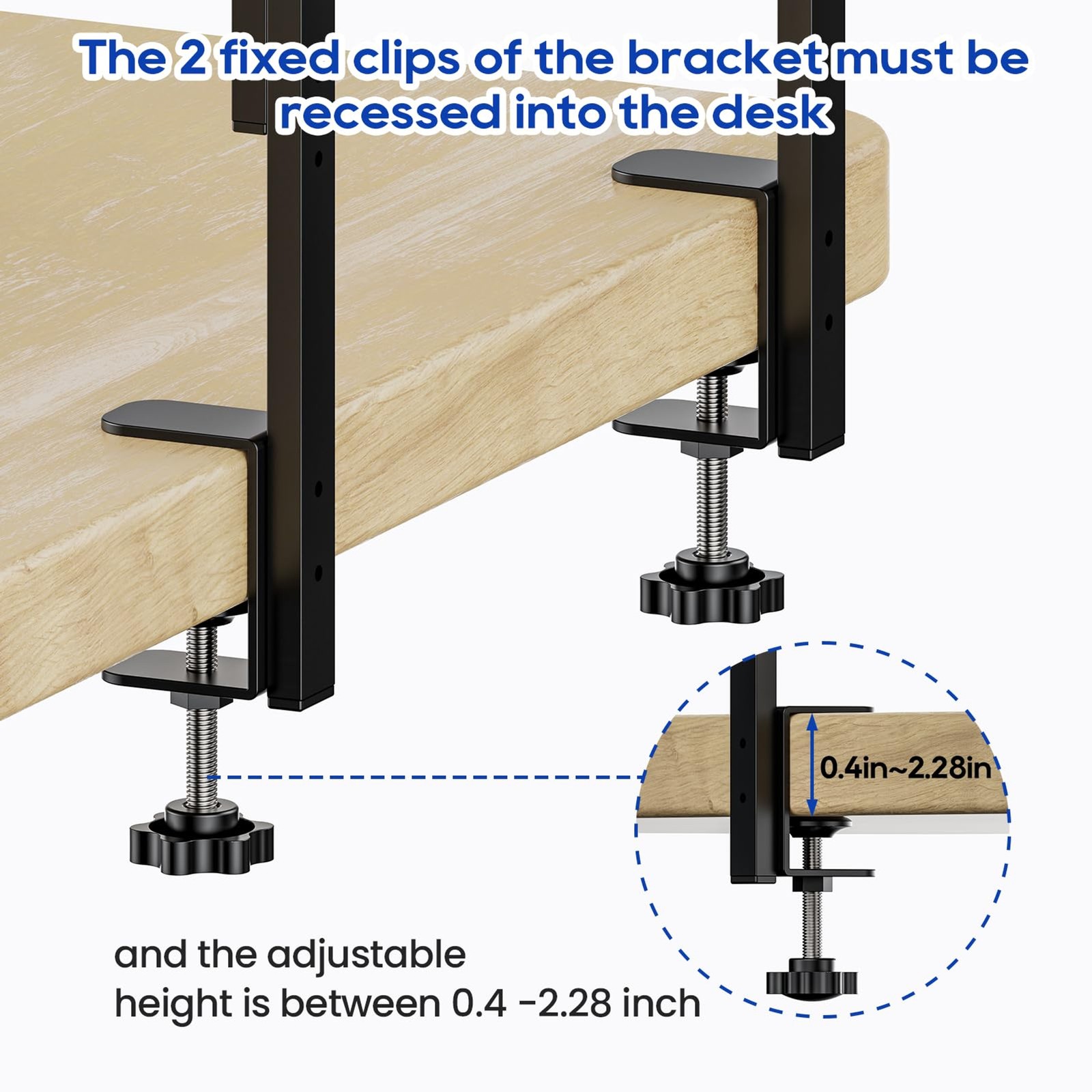 2 Tier 12 5 Inch Wood Desk Shelf Tabletop Storage Rack Office Gaming Accessories