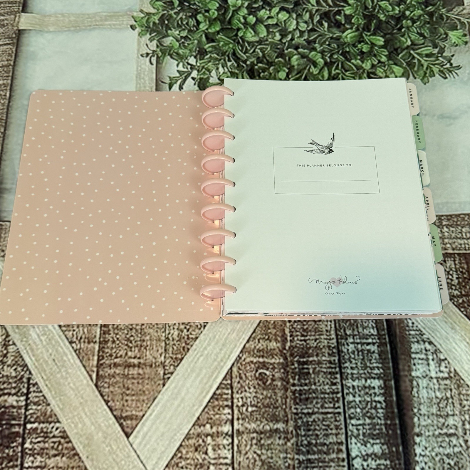 Maggie Holmes Day to Day Undated Pages Planner English Garden Scrapbooking 20/21