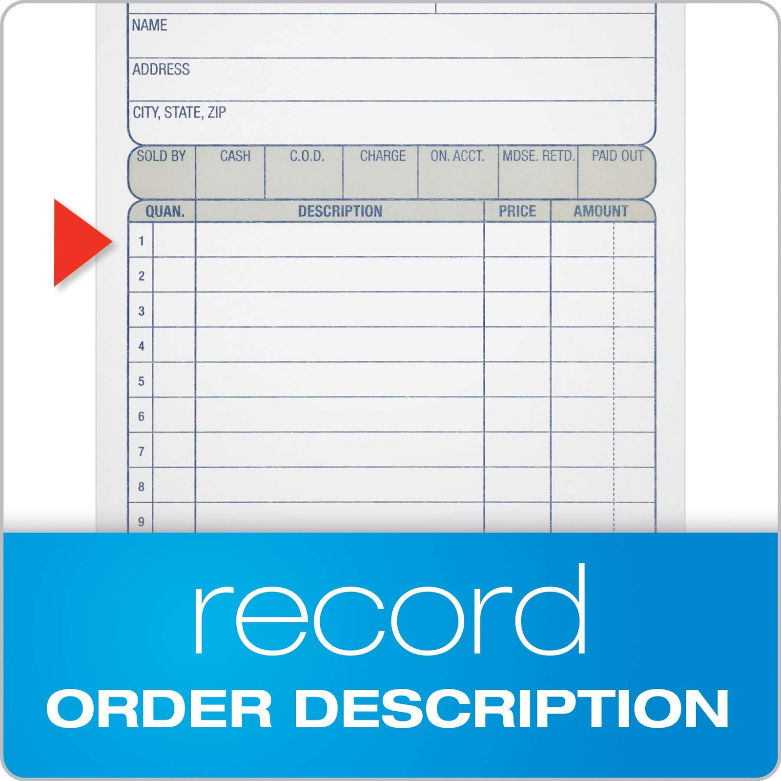 Sales Order Book, 2Part, Carbonless, White/Canary, 43/16 x 73/16 Inches, 50 S…