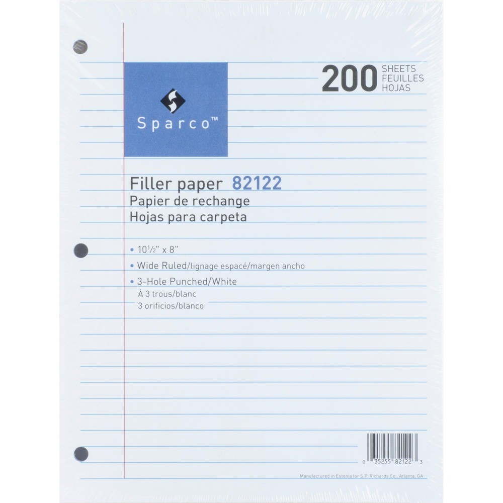 Sparco Refill Writing Sheet 82122 Sparco 82122 035255821223