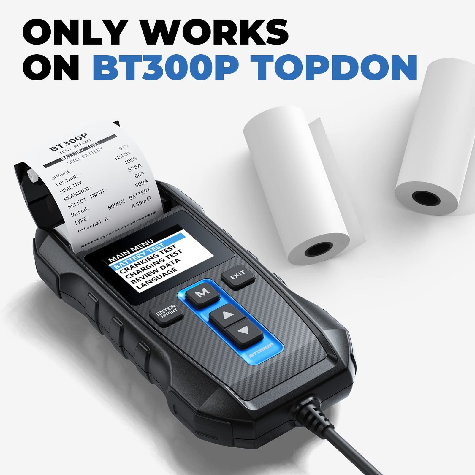 TOPDON 2 1/4″ x 2.0′ Thermal Paper Cash Register POS Receipt (10 White