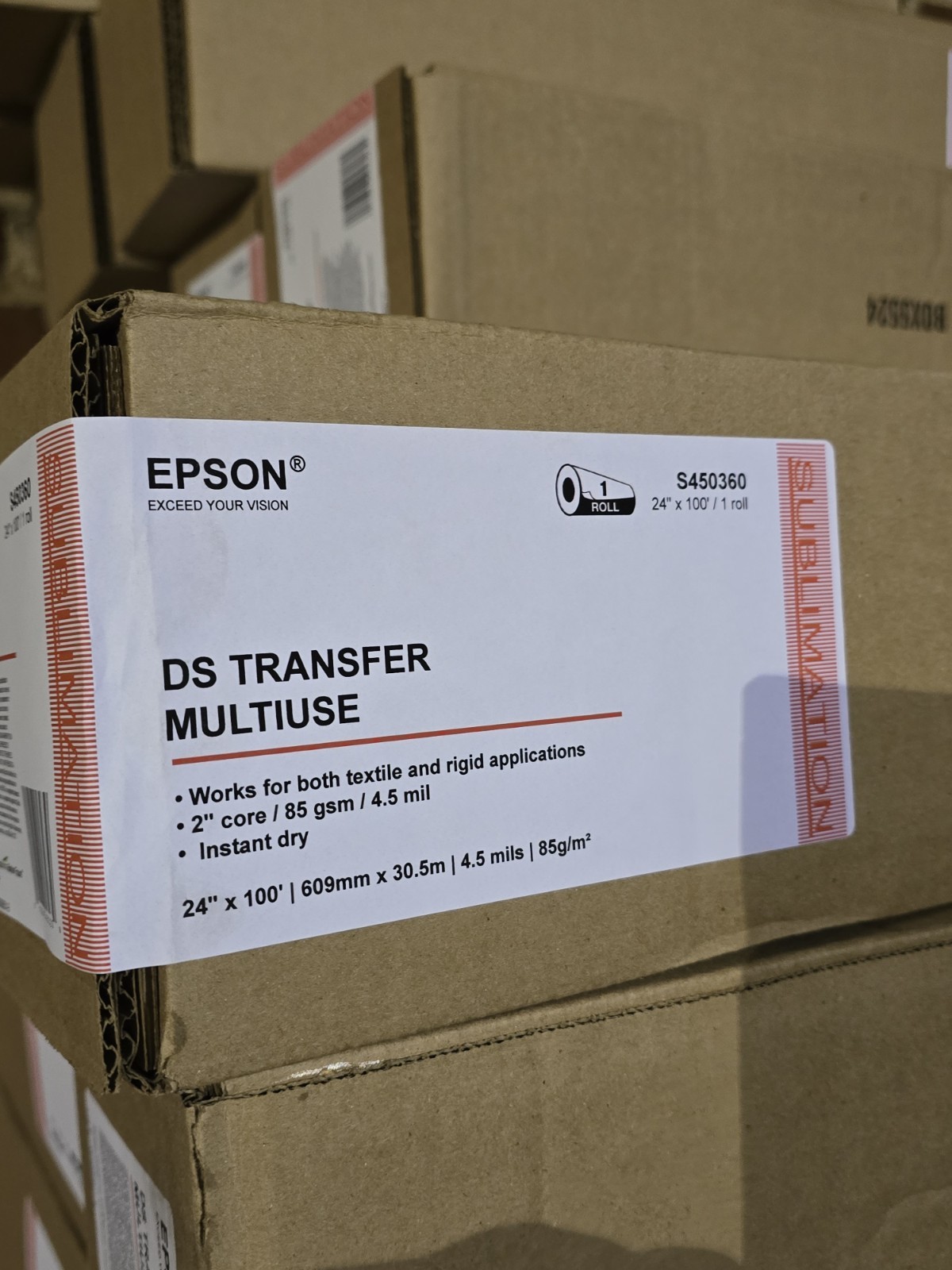 Epson S450360- 24″ X 100″ 609mm X 30.5m instant dry- New