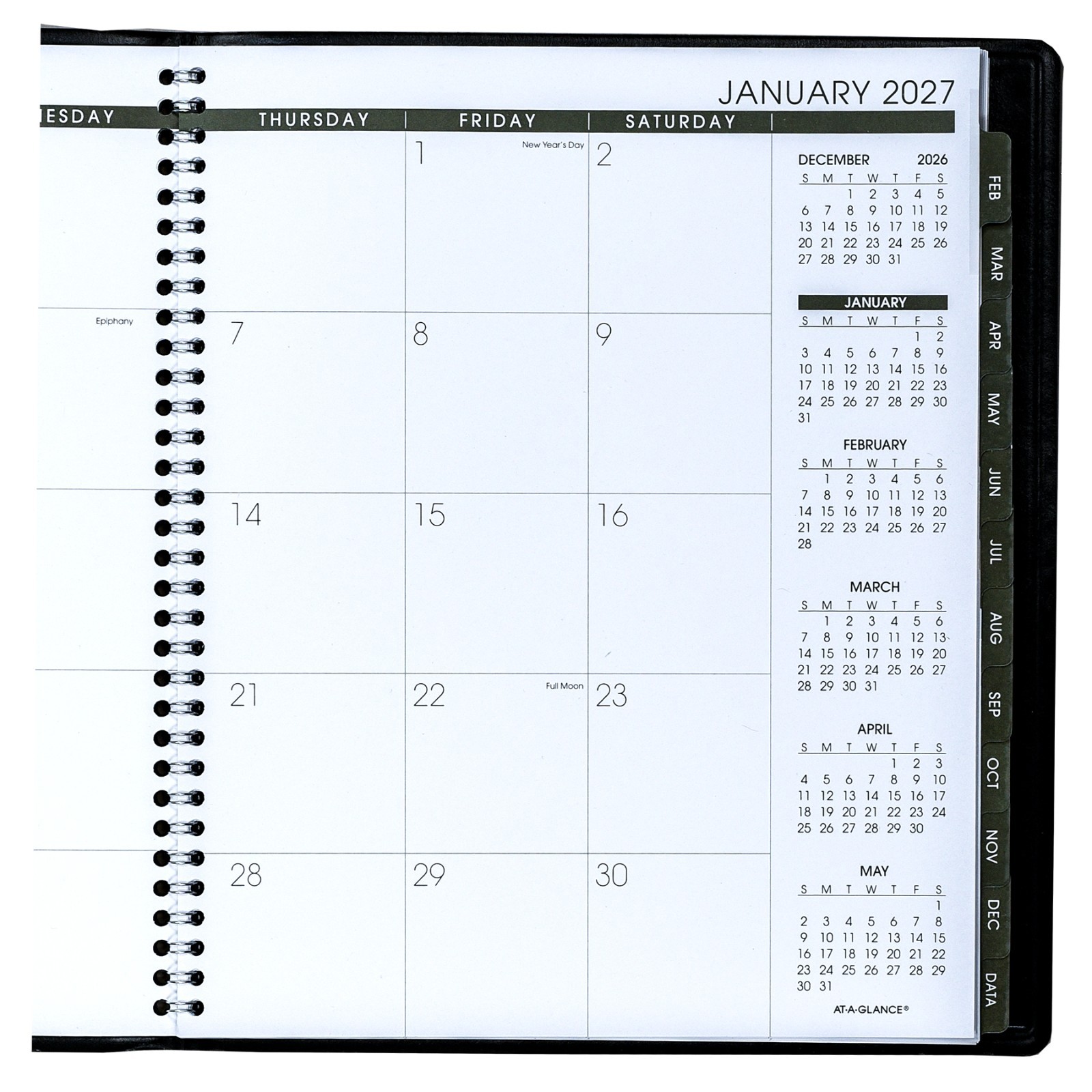 2026 At-A-Glance 70-260G-05 Monthly Planner, 9 x 11″, Black Cover