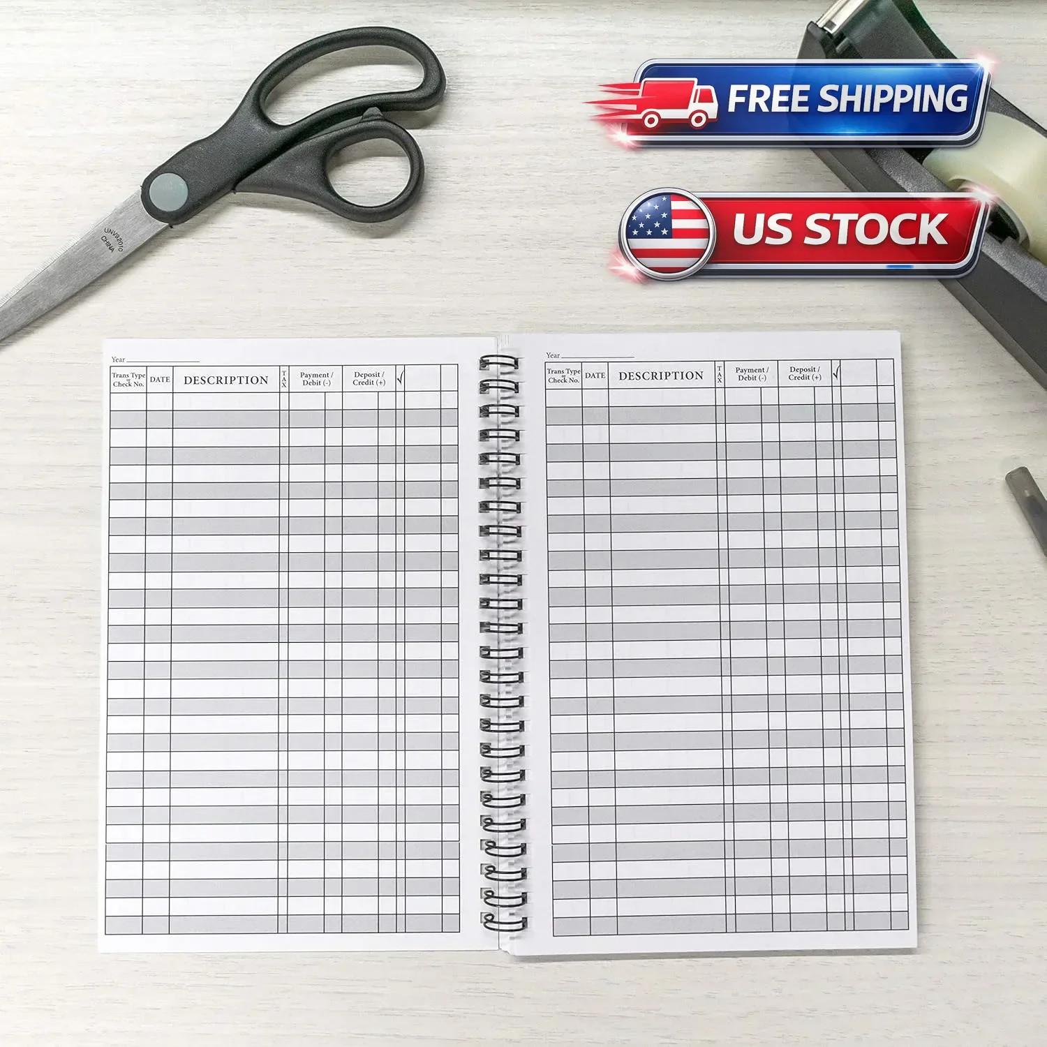 100PCS Check Registers for Personal Checkbook, Easy to Read Checkbook RegisteR