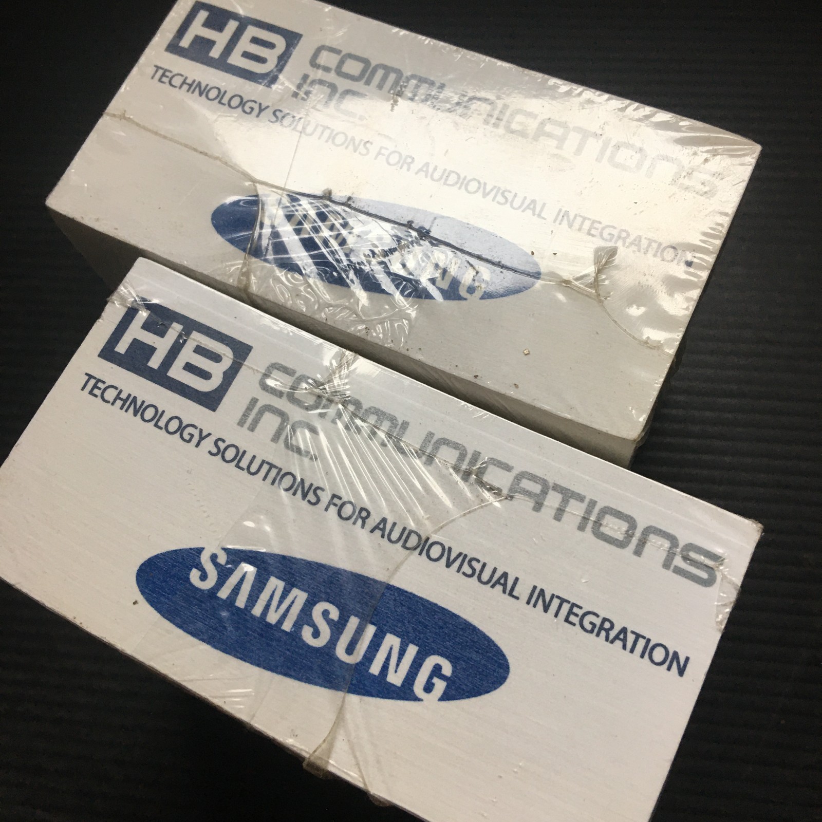 2 PCS Vintage Samsung & HB Communications Tech Solutions Office Desktop Memo Pad