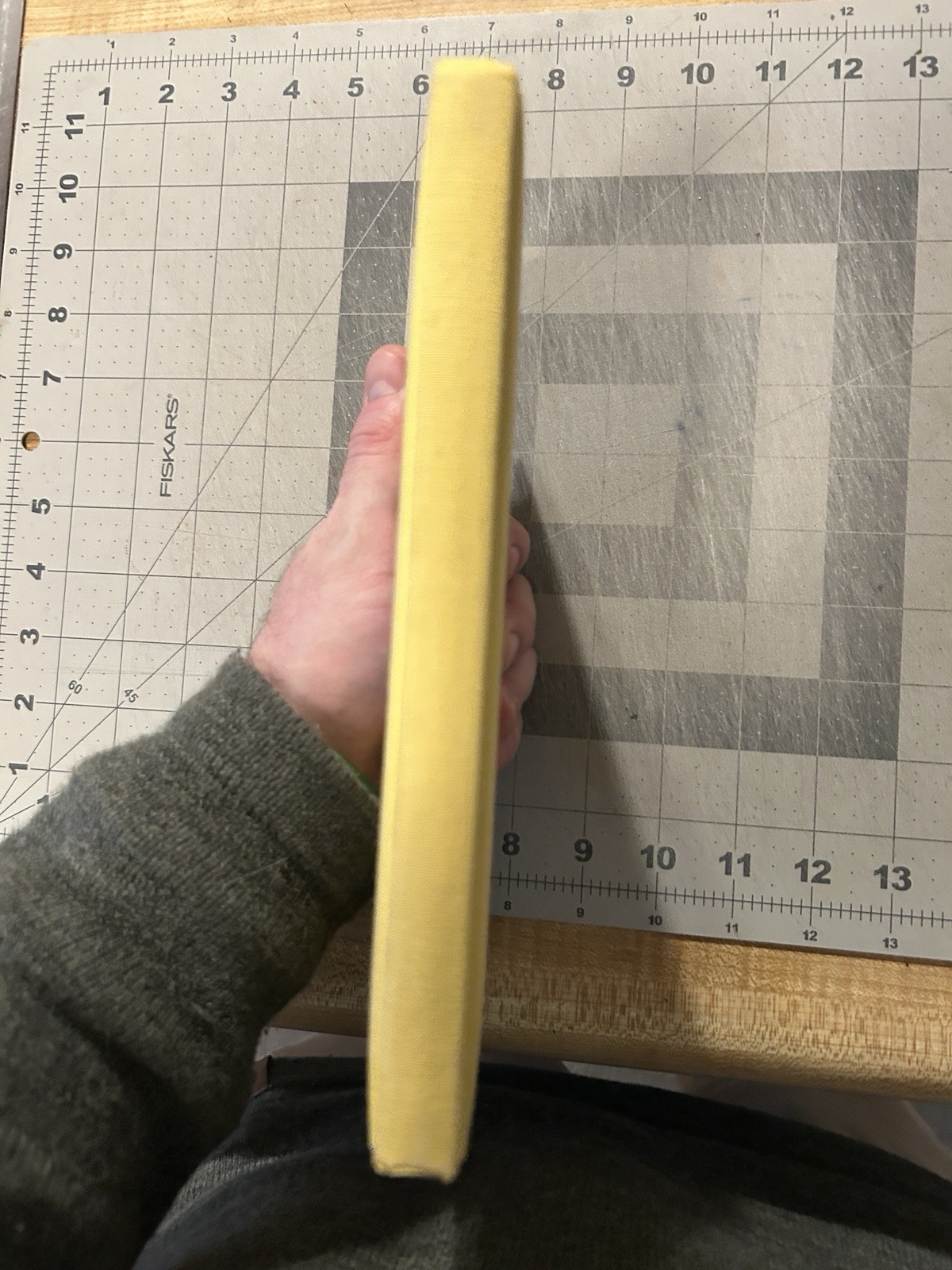 Vtg ScribeMate Lined Journal 5.5 x 8.5″ Yellow Fabric DUCK Preppy Office SHIPS