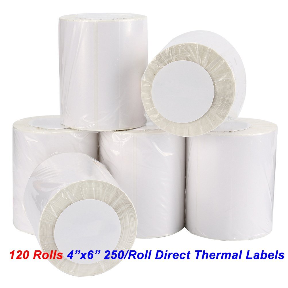 120 Rolls 4×6 Direct Thermal Shipping Labels 250 for Zebra 2844 ZP450 Eltron UPS