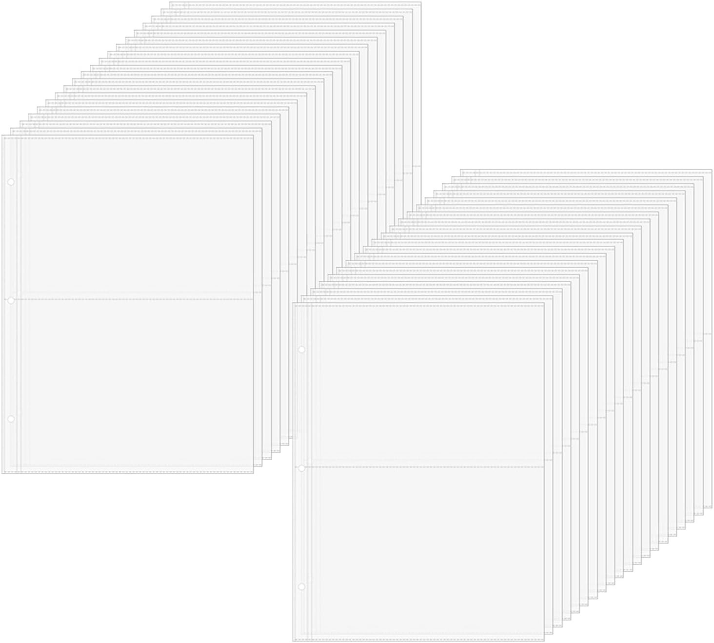 40 Sheets Sheet Protector Clear Page Protectors A4 Paper Protector Sheets for…