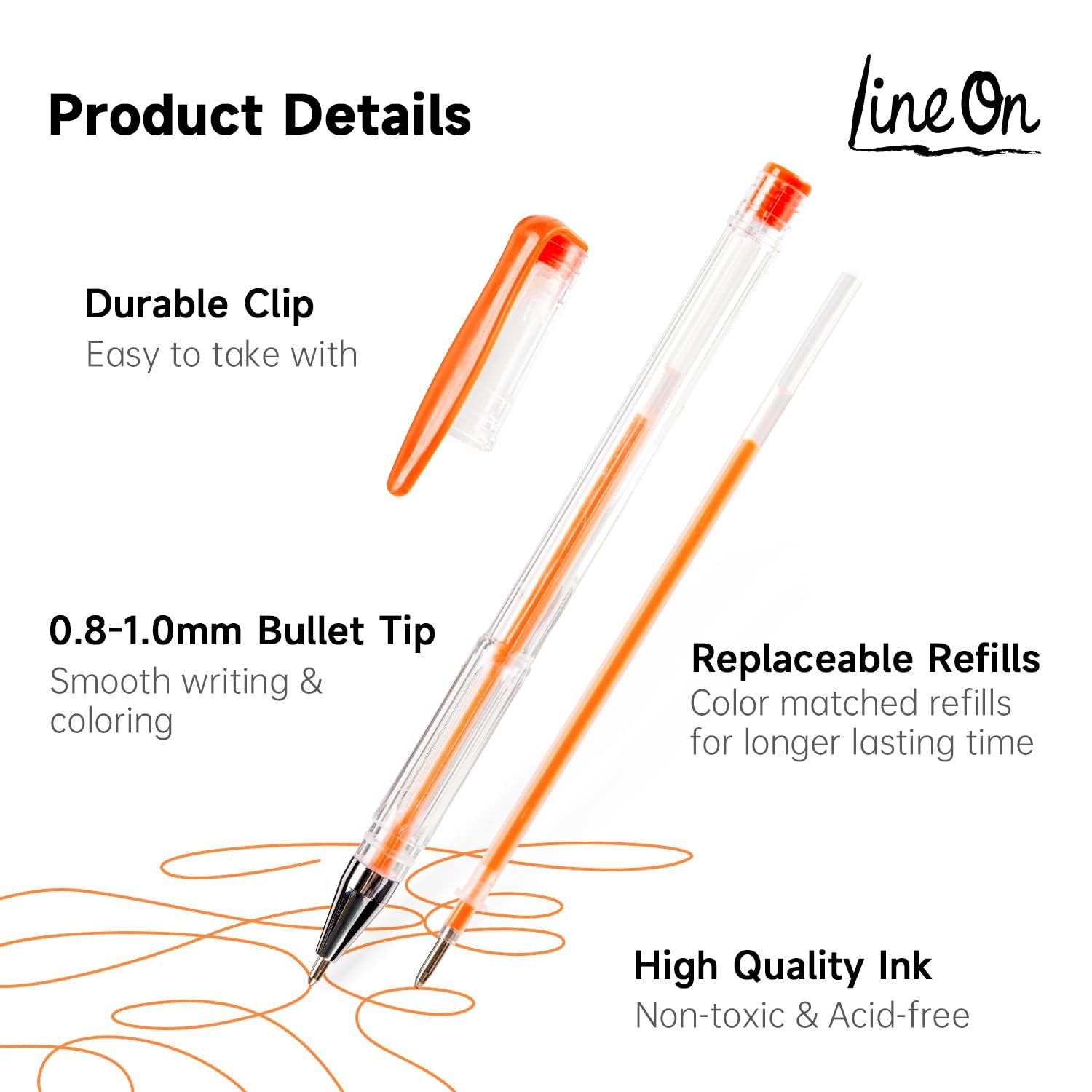 Gel Pens Set 100 Pack 50 Colors 50 Refills Adult Coloring Drawing Markers