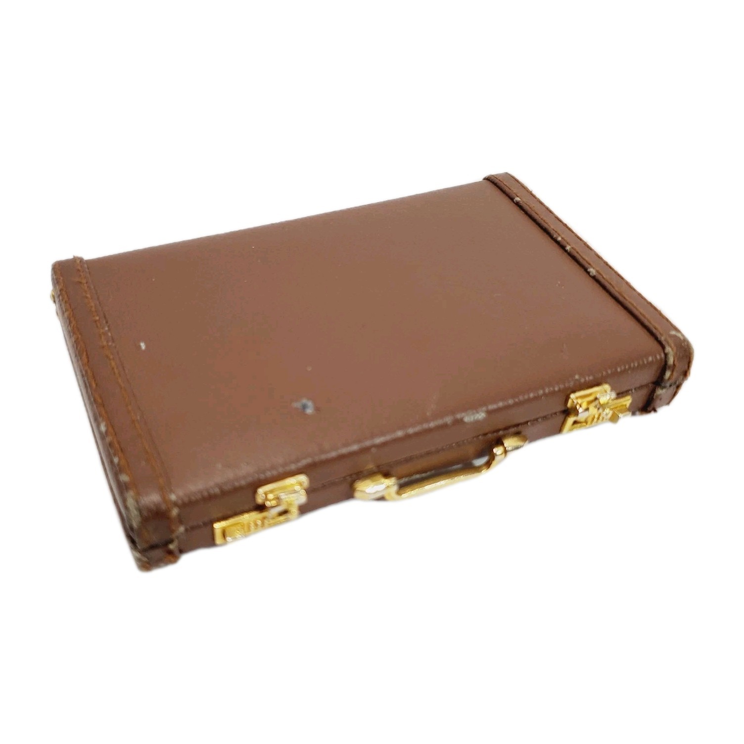Miniature Briefcase Business Card Holder Very Unique Fits in the Palm of Hand