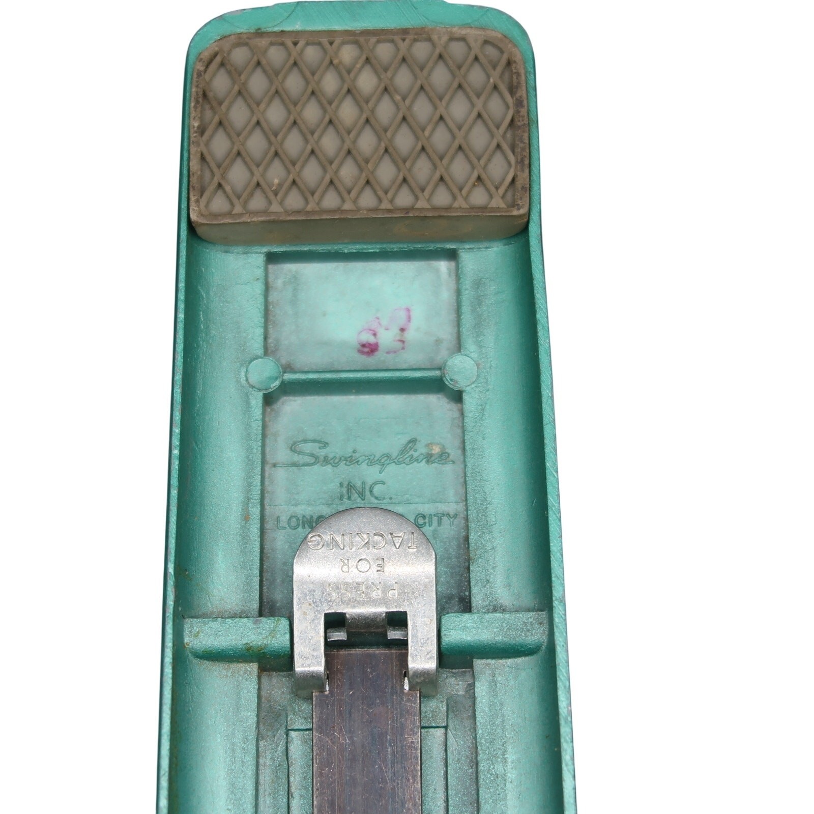 Vintage Swingline #27 Stapler Teal Green USA Art Deco Retro MCM Desk Office
