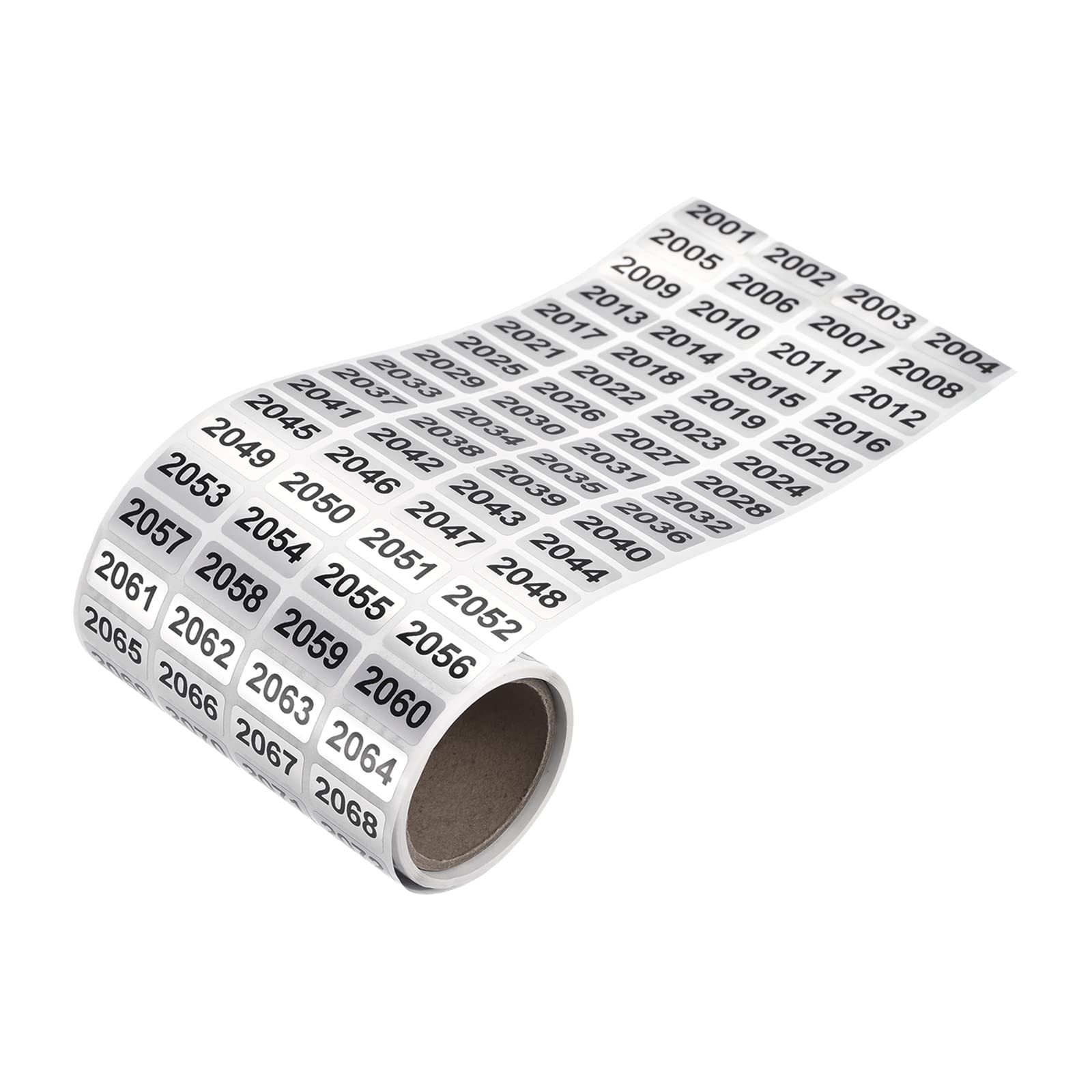 MECCANIXITY 2001 to 3000 Consecutive Number Stickers 0.8×0.4 inches, Silver