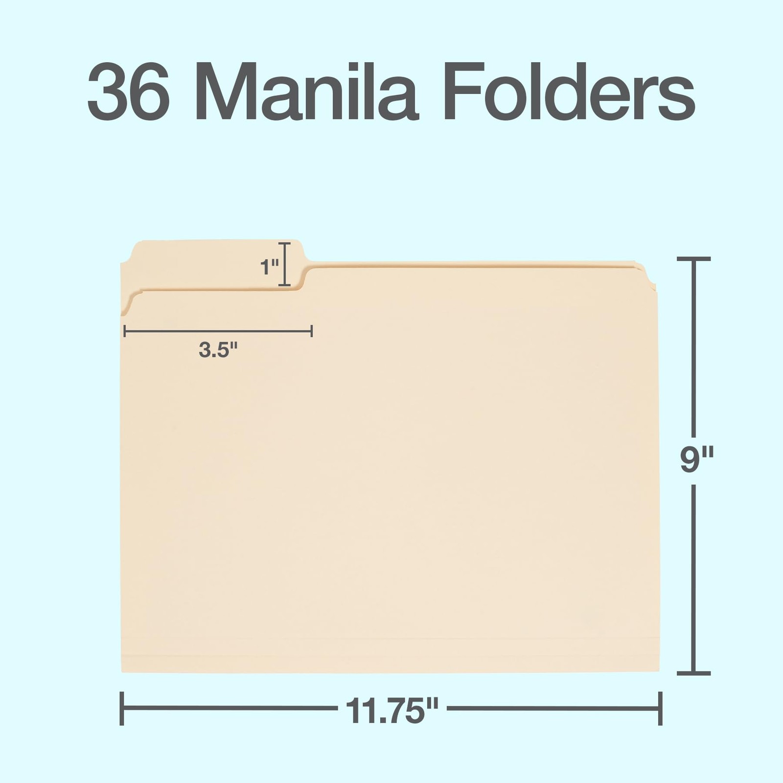 Oxford File Folders, 36 Pack, Letter Size (8.5″ x 11″), 3 Tabs, Durable Manil…