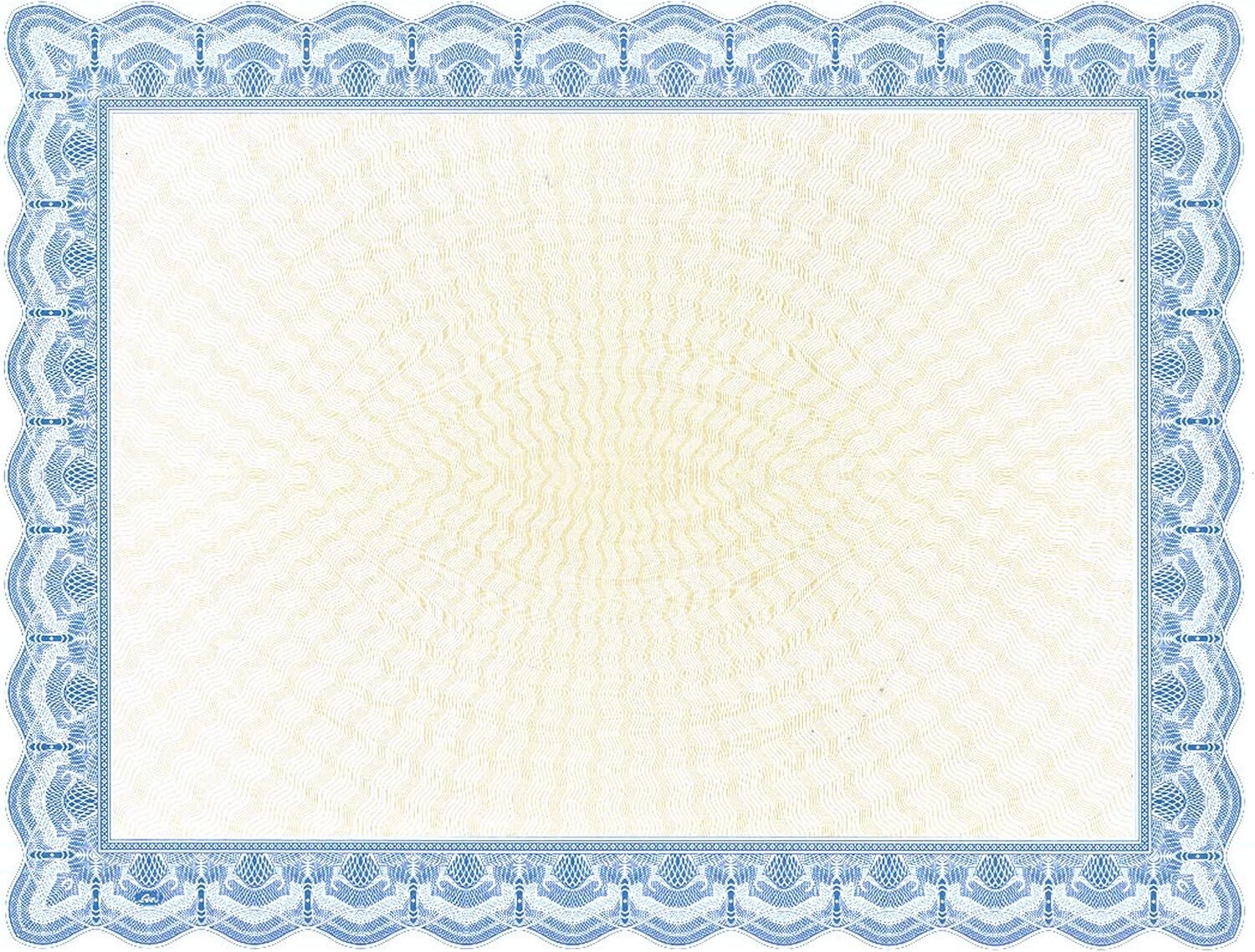 Blue/Gold Blank Award Certificate Printer Paper Carmine GOES 34625 25pk NOS