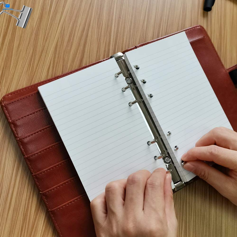 A6 Lined Refill Paper, 100 Sheets/200 Pages Loose Leaf 100 Sheets, White