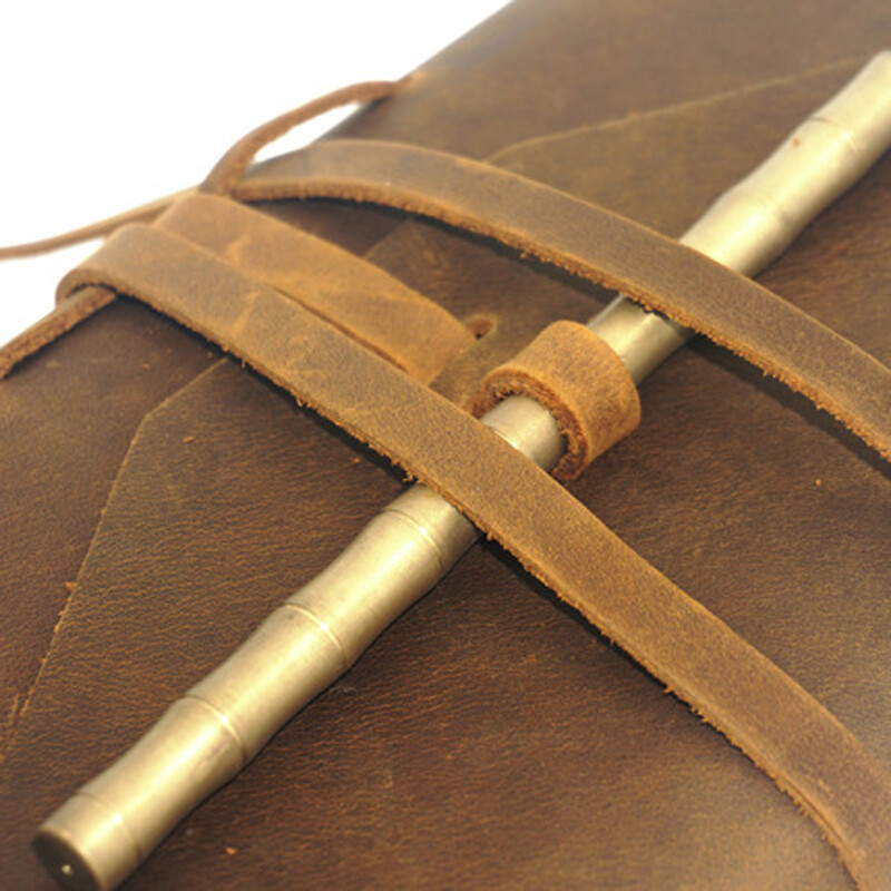Handmade Crazy Horse Leather Cover Vintage NoteBook Diary Journal Travel Notepad