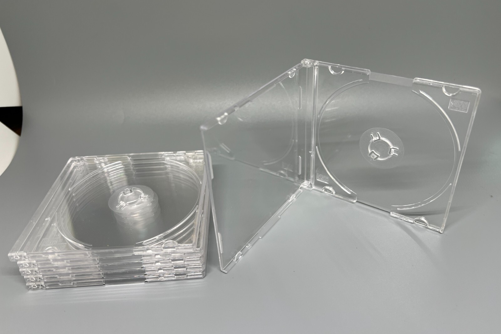 100 PCS SLIM 3″ MINI CD JEWEL CASES W/CLEAR TRAY JS34 FREE SHIPPING