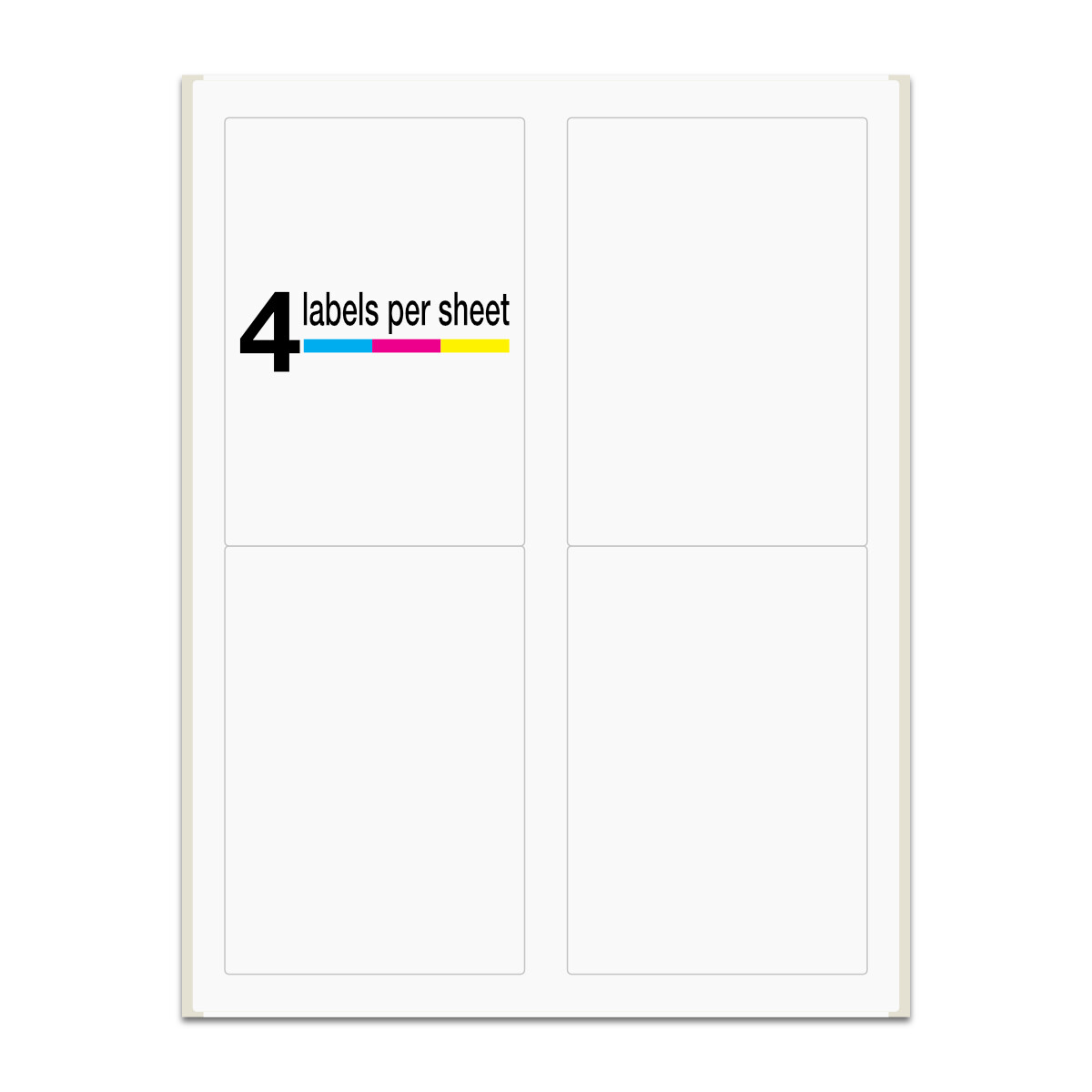 400 Labels 3.5×5 Rounded Corner Self Adhesive 4 Labels Per Sheet PACKZON