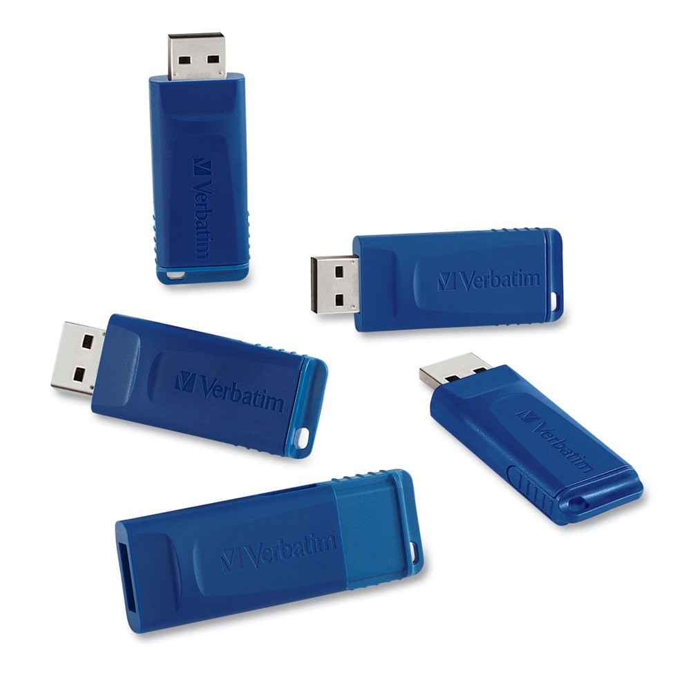 Verbatim 99810 16 GB Classic USB 2.0 Flash Drive – Blue (5/PK) New