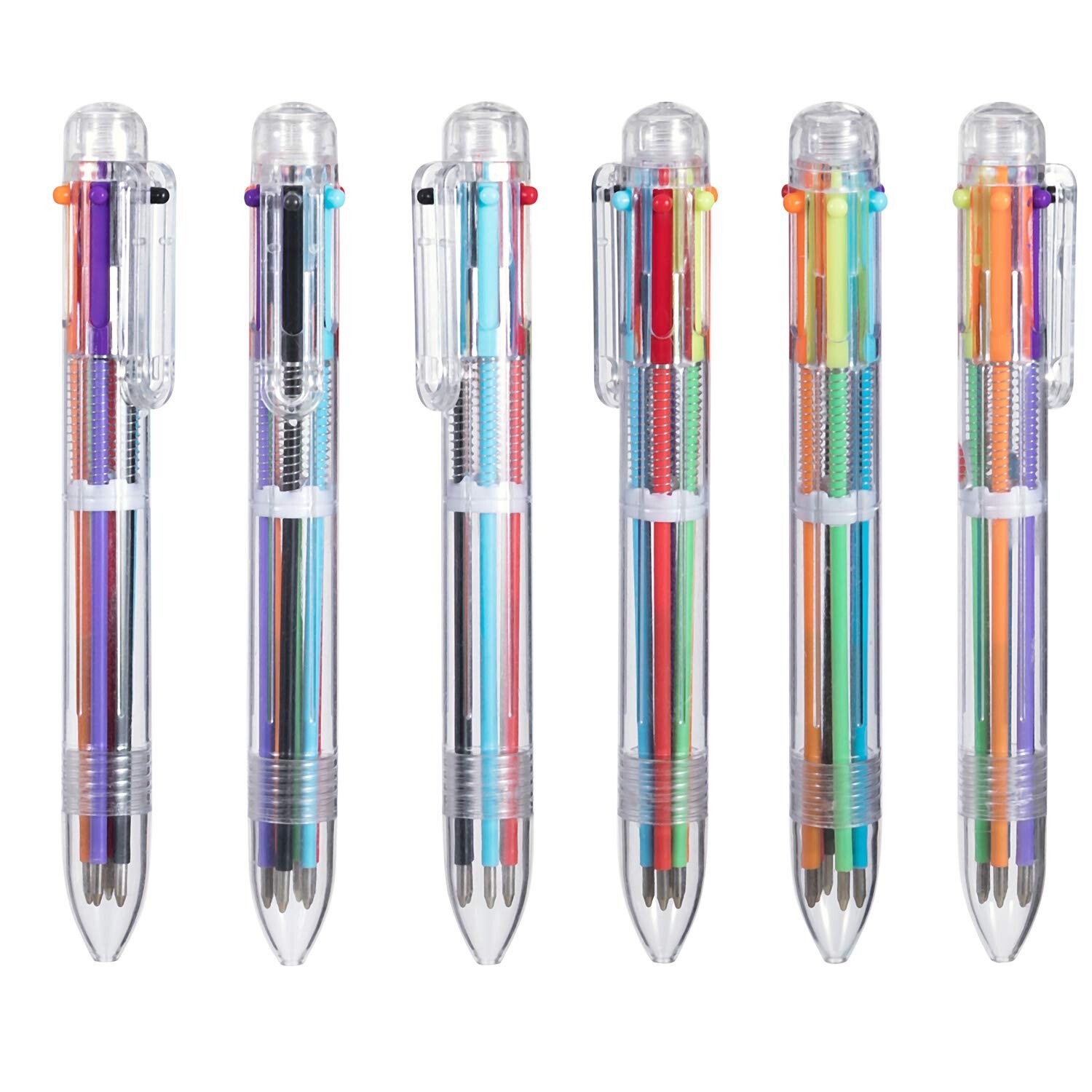 favide 22 Pack 0.5mm 6-in-1 Multicolor Ballpoint Pen,6-Color Retractable Ball…