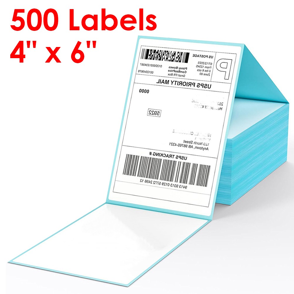 4″x6″ Fanfold Direct Thermal Shipping Labels Perforated for Zebra Rollo Printer