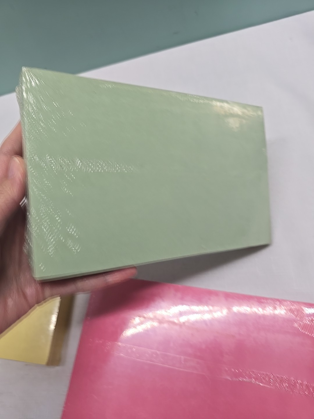 Vintage Oxford 5×8 Index Cards Green Pink Yellow Sealed –READ—