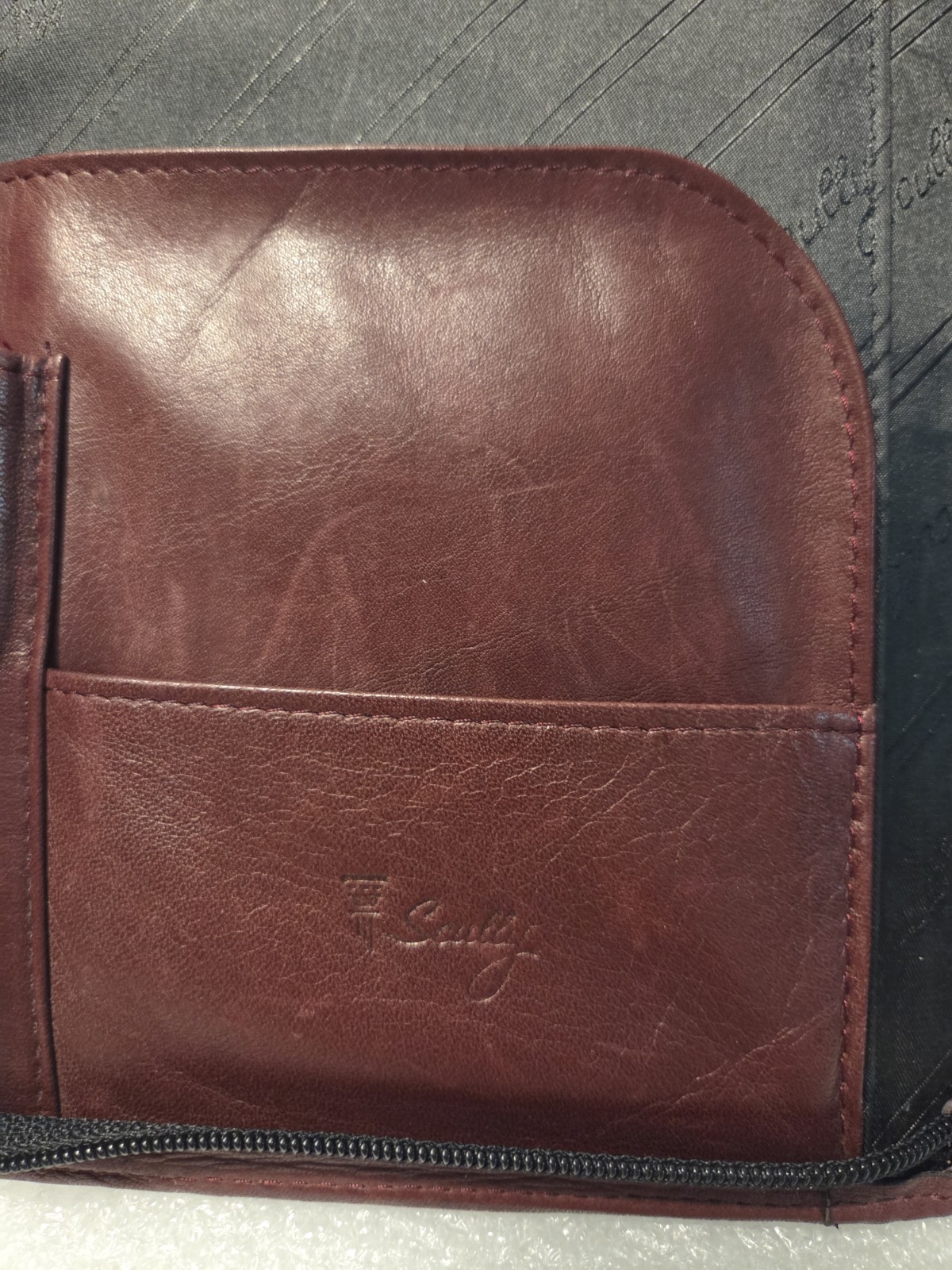 Scully Unisex Brown Leather Zip Organizer Cover 9.5″ x 6.5″