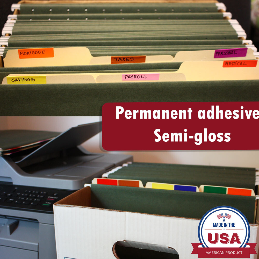 Small Color-Coding Labels Stickers 1.57 x 0.75 Inch Blank Self Adhesive