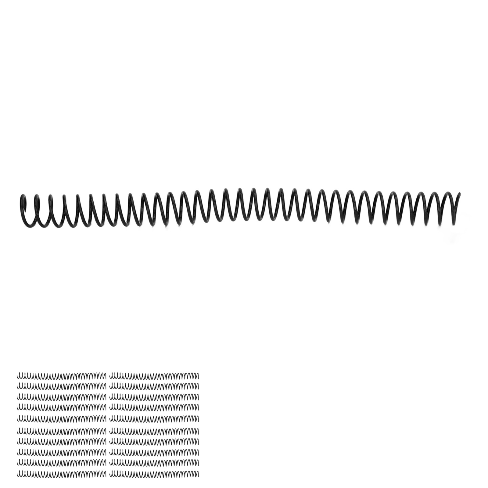 (Black)20Pcs Plastic Spiral Binding Coils 19mm 3/4in ID 30 Holes Spirals For New