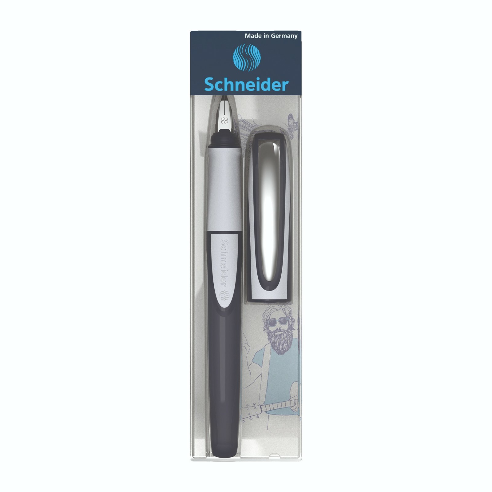 Schneider Ray Dark Blue/Light Gray Fountain Pen – RS168203