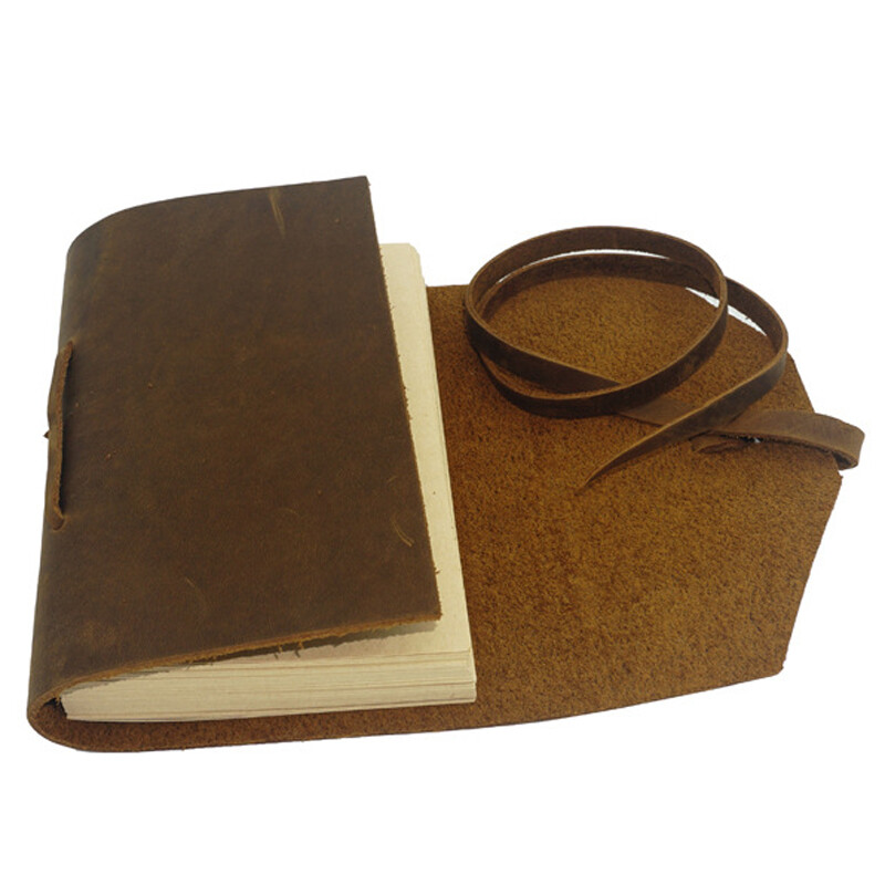 Handmade Crazy Horse Leather Cover Vintage NoteBook Diary Journal Travel Notepad