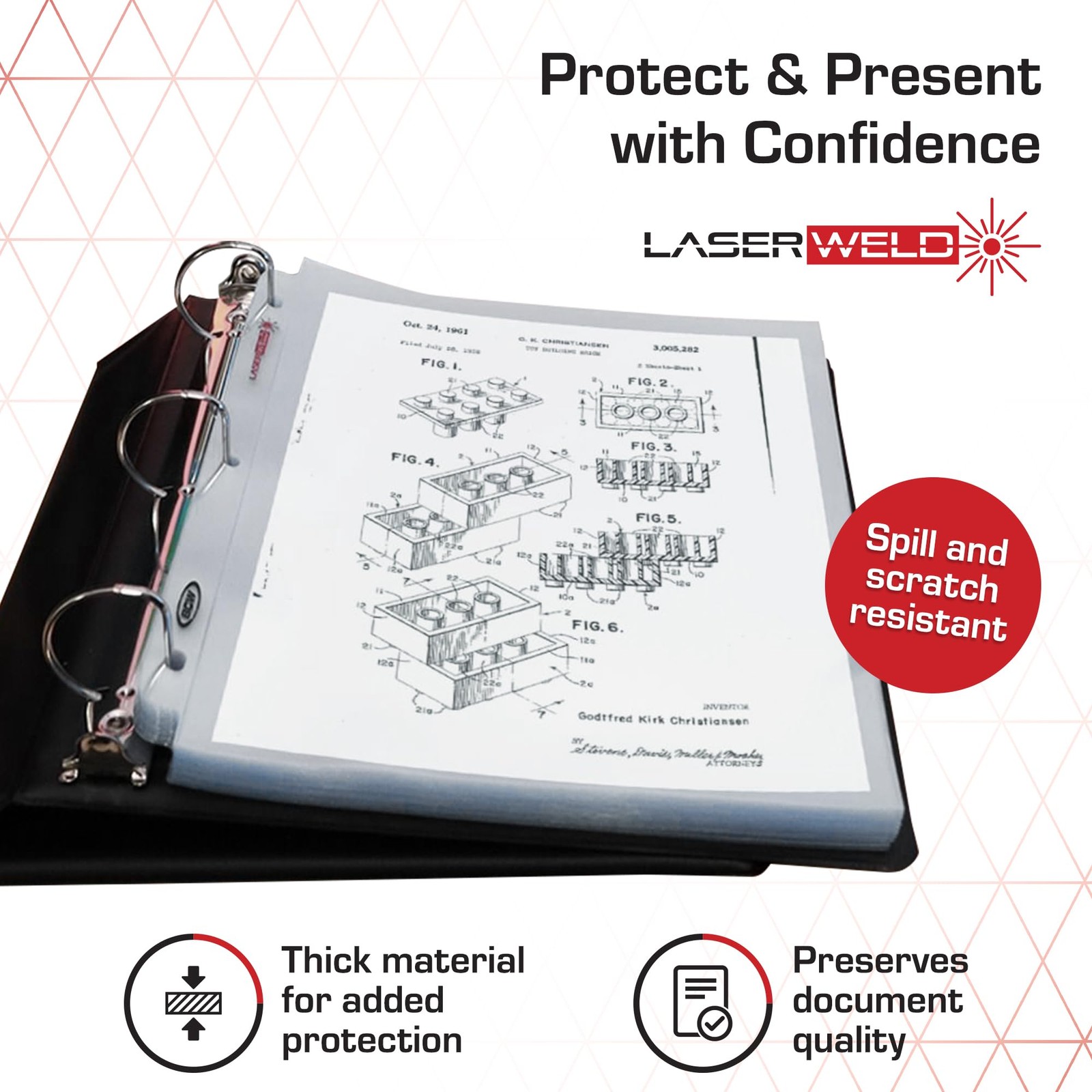 LaserWeld® 1 Pocket Document Page | 50 Pack of 8.5 x 11 Clear Plastic Sleeves…