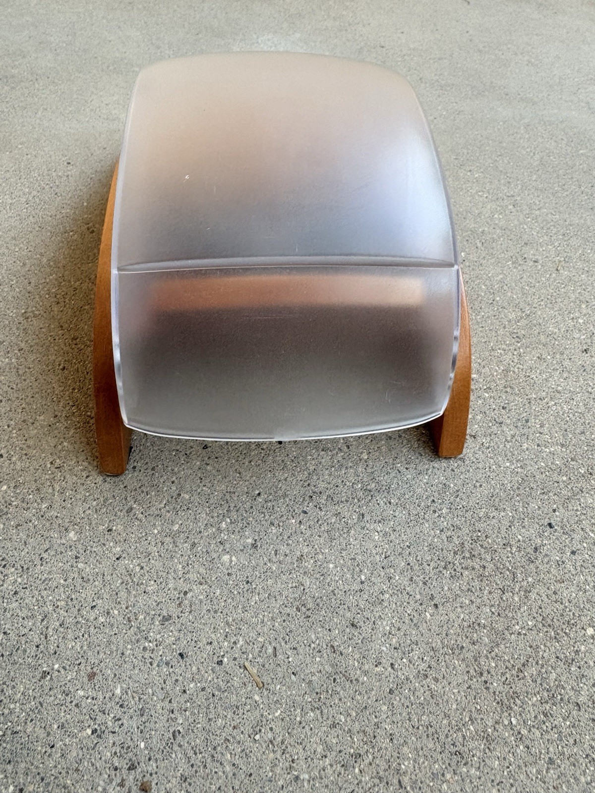 Rare Vintage Rolodex Card File Wood Frosted Plastic Lid Eldon Products
