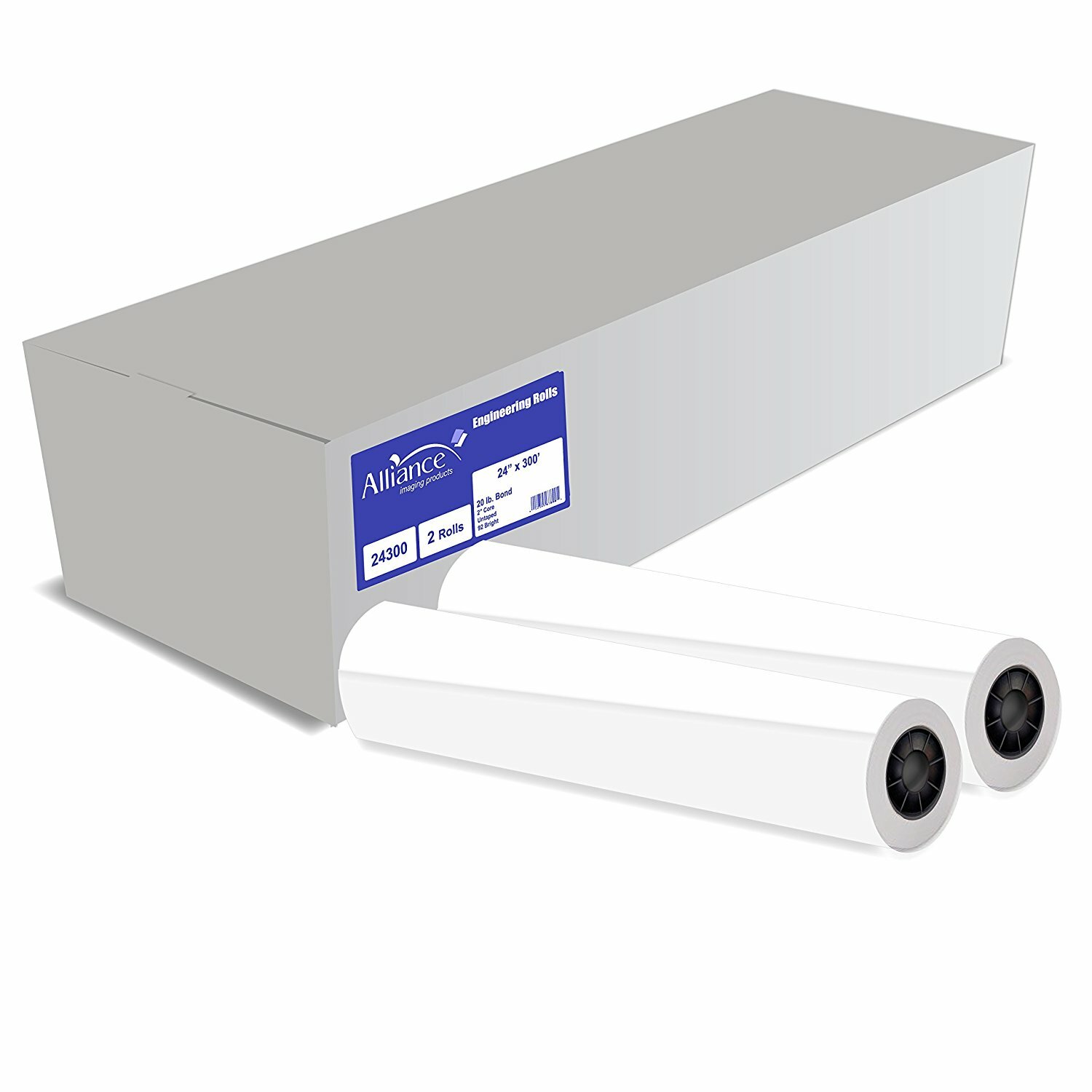 Alliance Wide Format Paper 24″ x 300′, 92 Bright, 20lb. 2 Rls/Ctn with 2″ Core