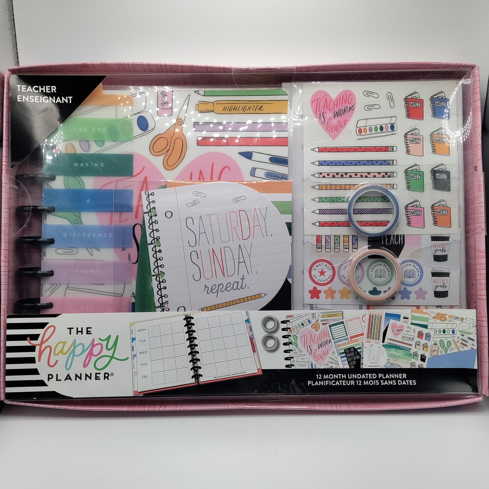 The Happy Planner 12-Month Undated Teacher Planner W/Accessories-See Description