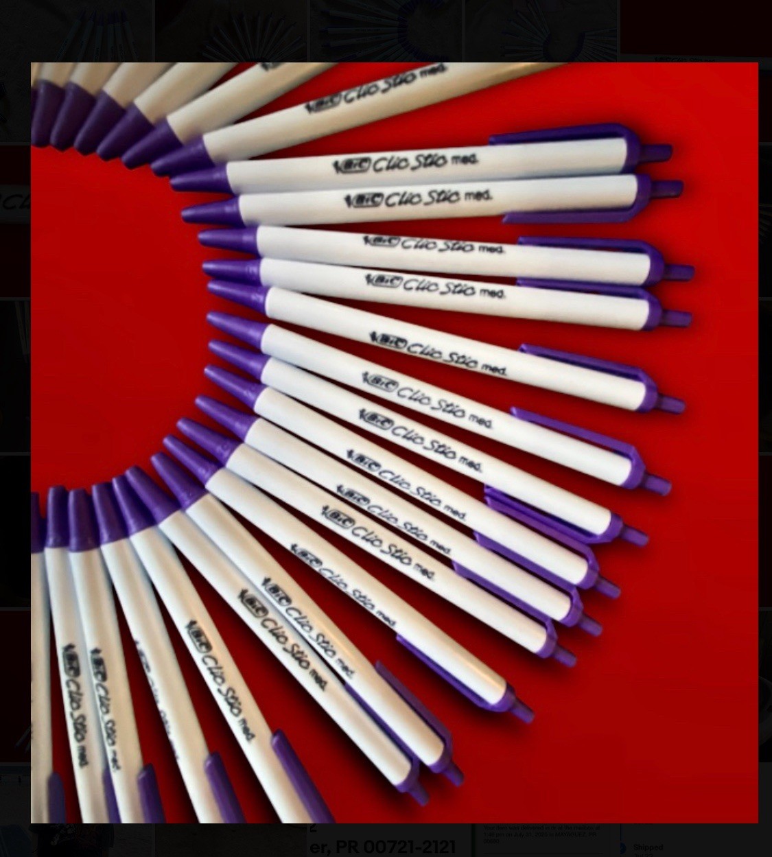 30ct BIC Clic Stic Pens Purple Ink, Medium Tip ( Limited Edition)